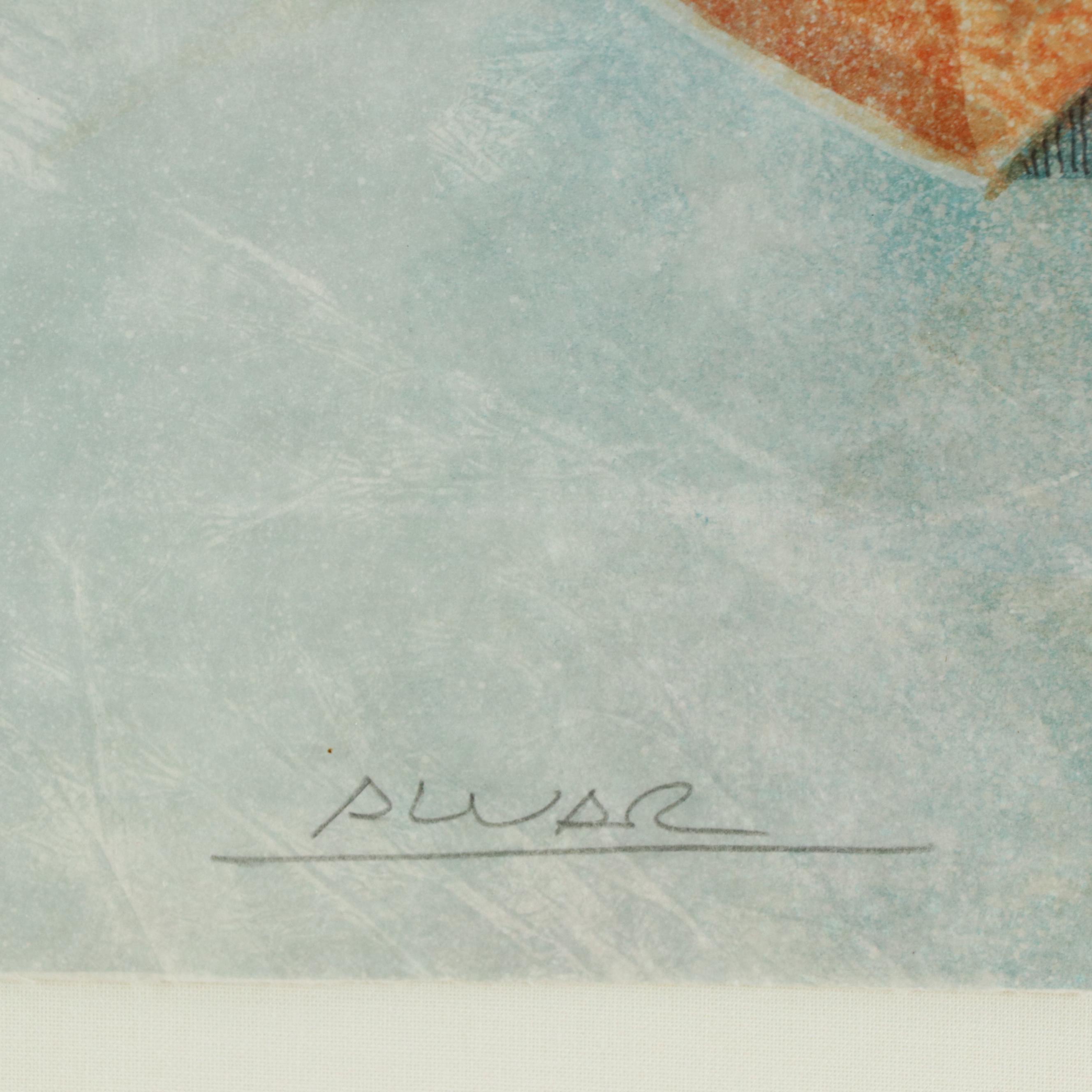 Àlvar Suñol Lithograph "Musique de Flores," Late 20th Century