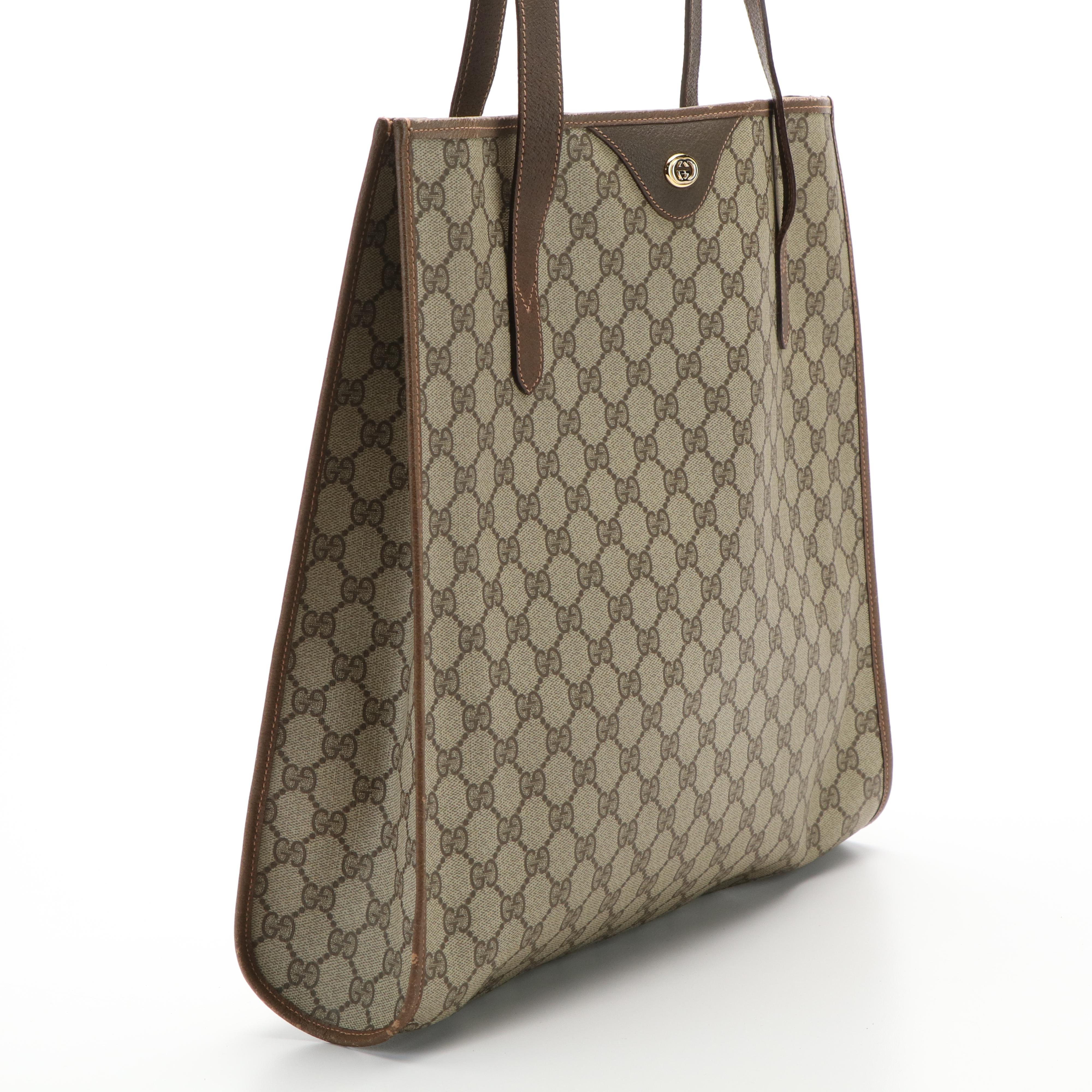 Gucci Large Shoulder Tote Bag in GG Supreme Canvas