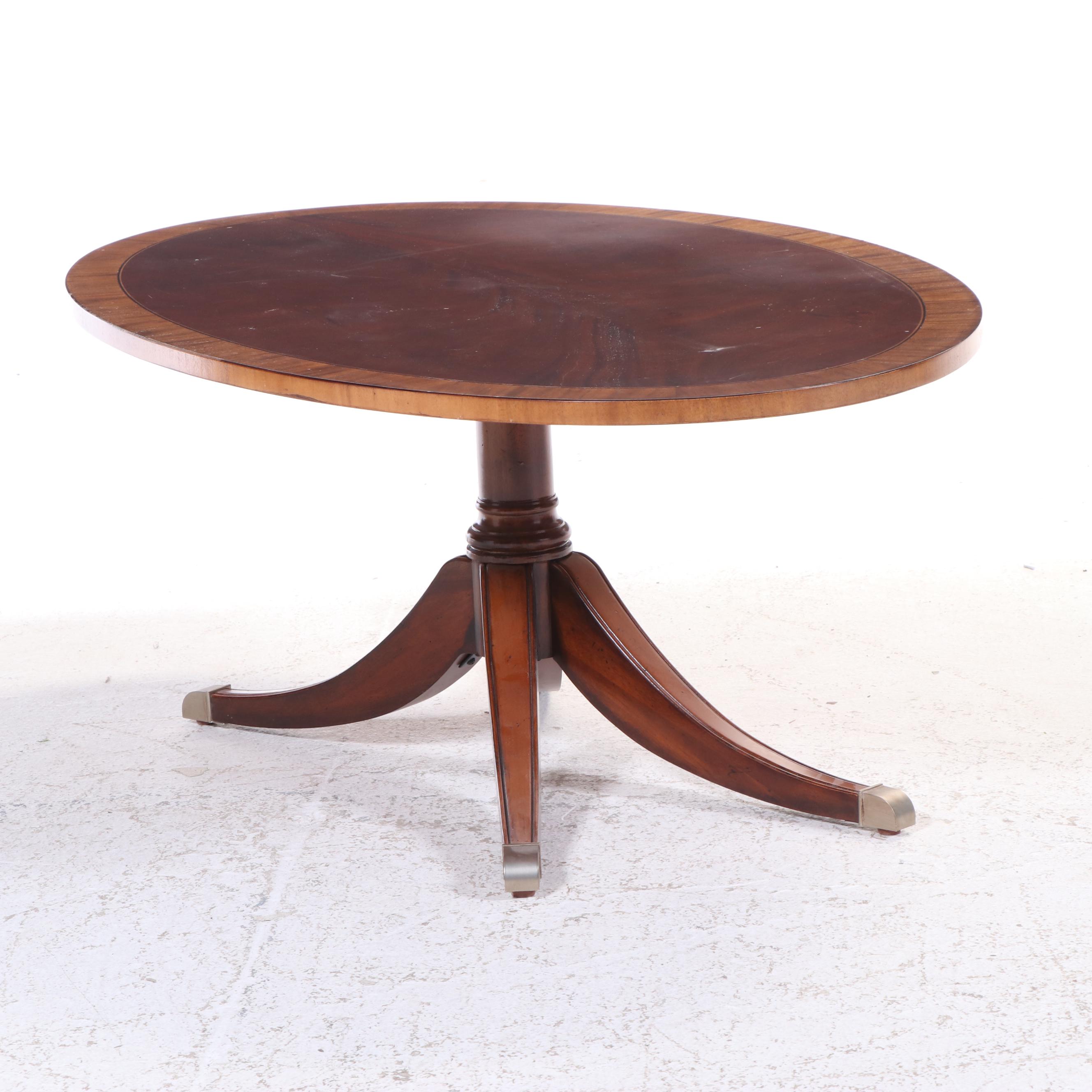 Ethan Allen "Thornton" Flame Mahogany and Crossbanded Coffee Table