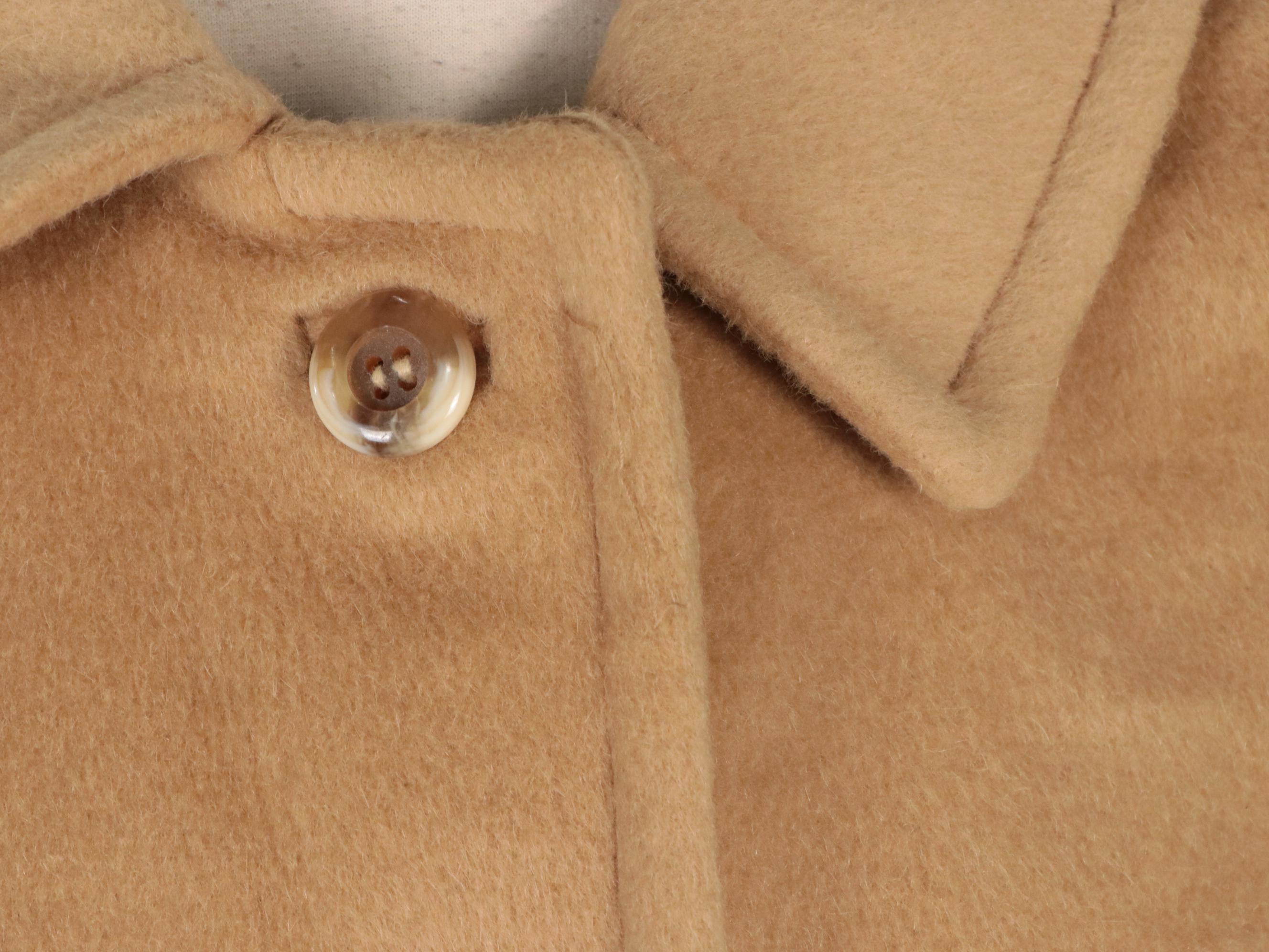 Pendleton Vintage Tan Wool Cape Coat, 1970s