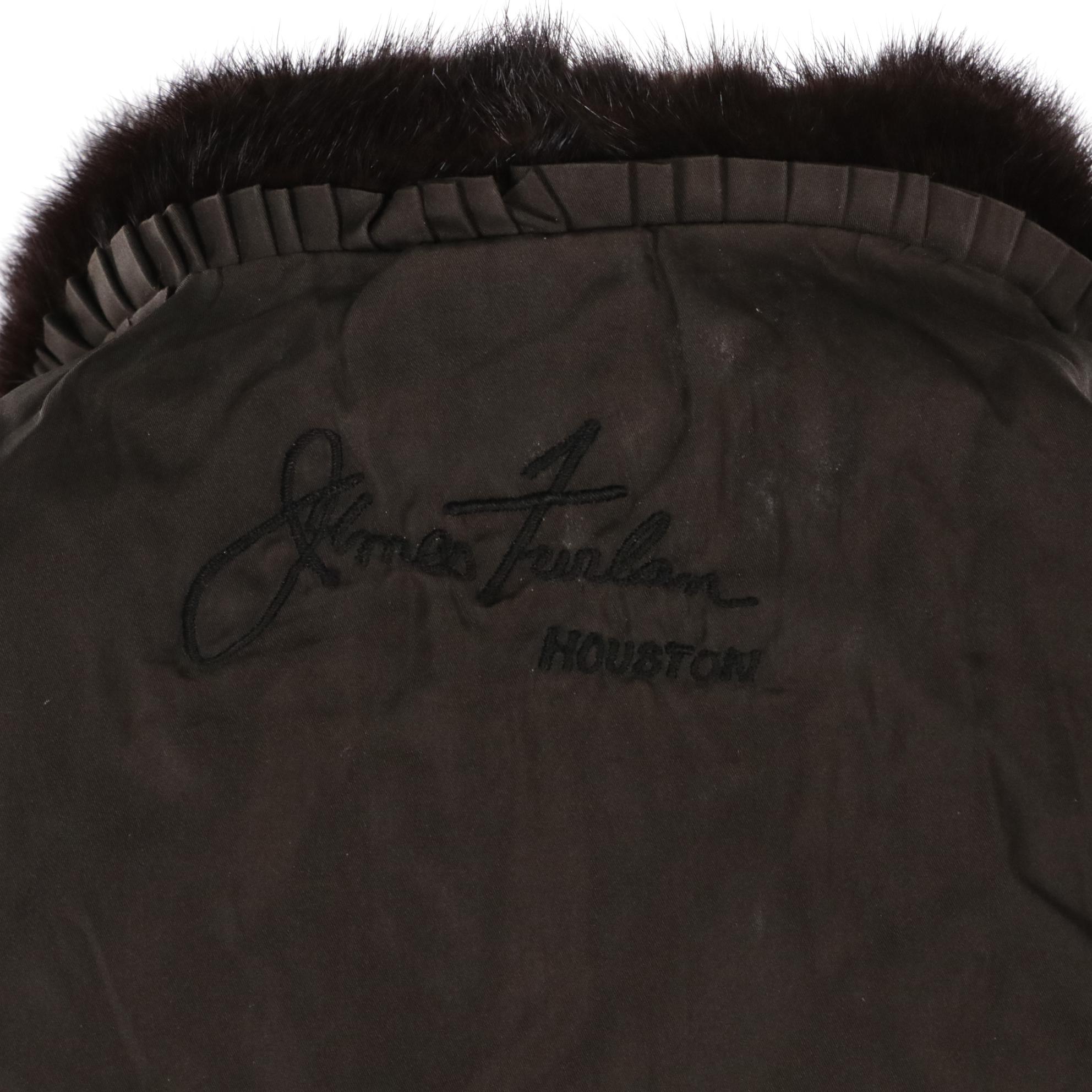 Vintage Dark Brown Mink Fur Long Coat from James Furlan