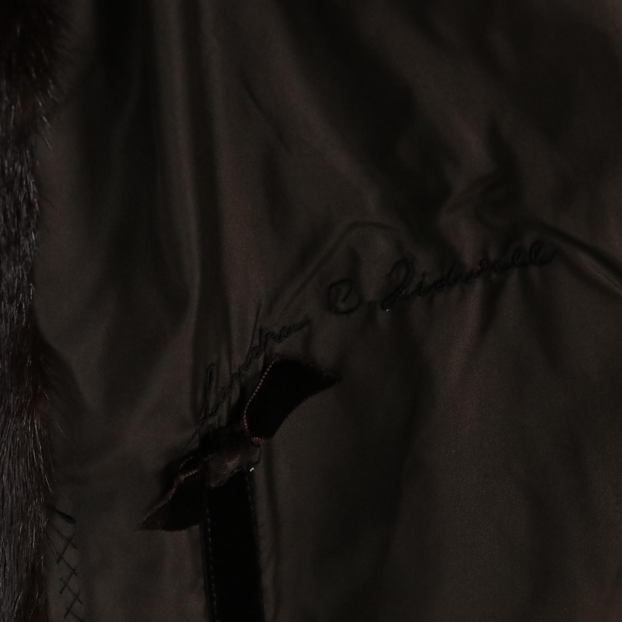 Vintage Dark Brown Mink Fur Long Coat from James Furlan