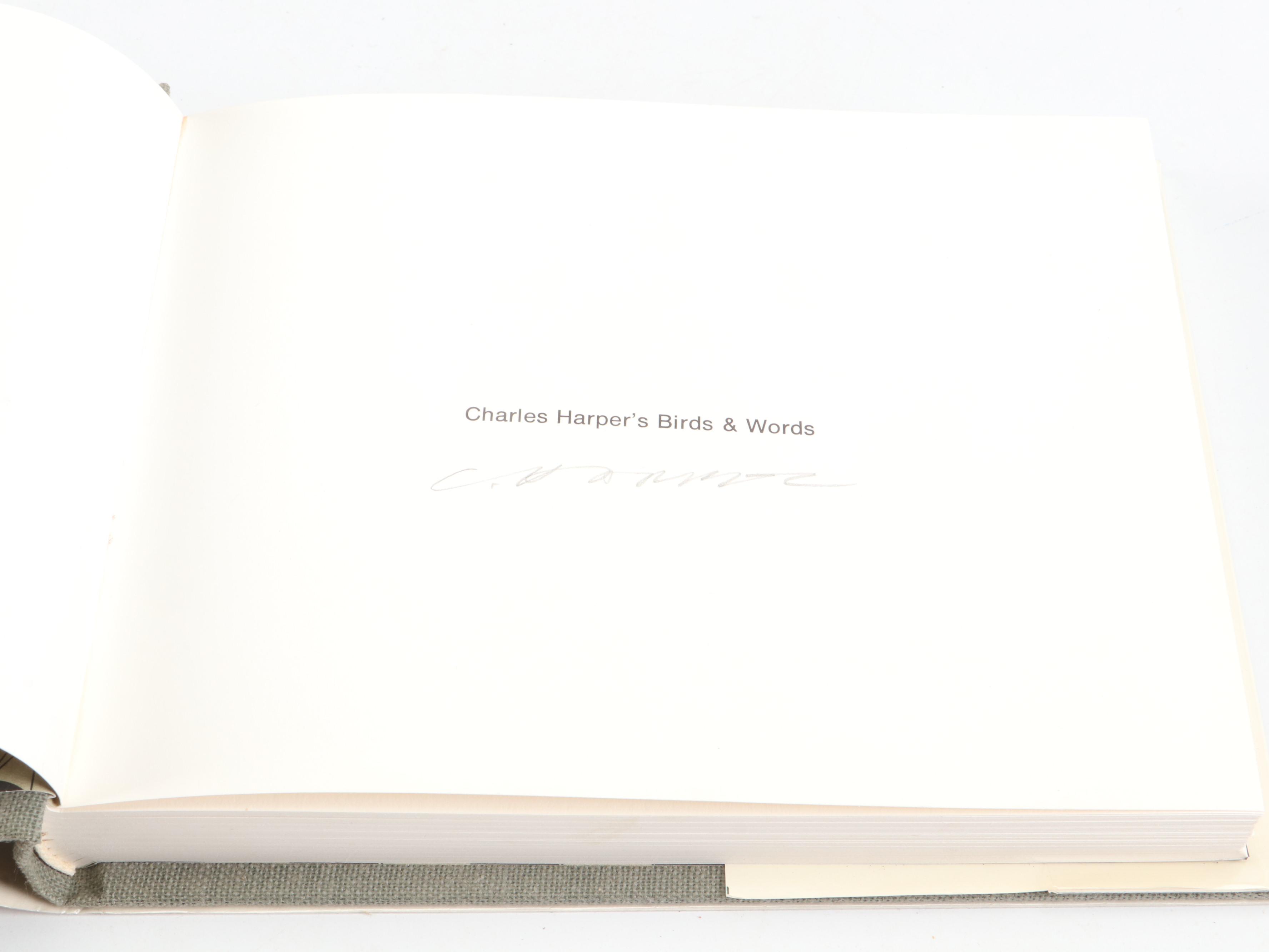 Signed "Charles Harper's Birds & Words" by Charley Harper, 1974
