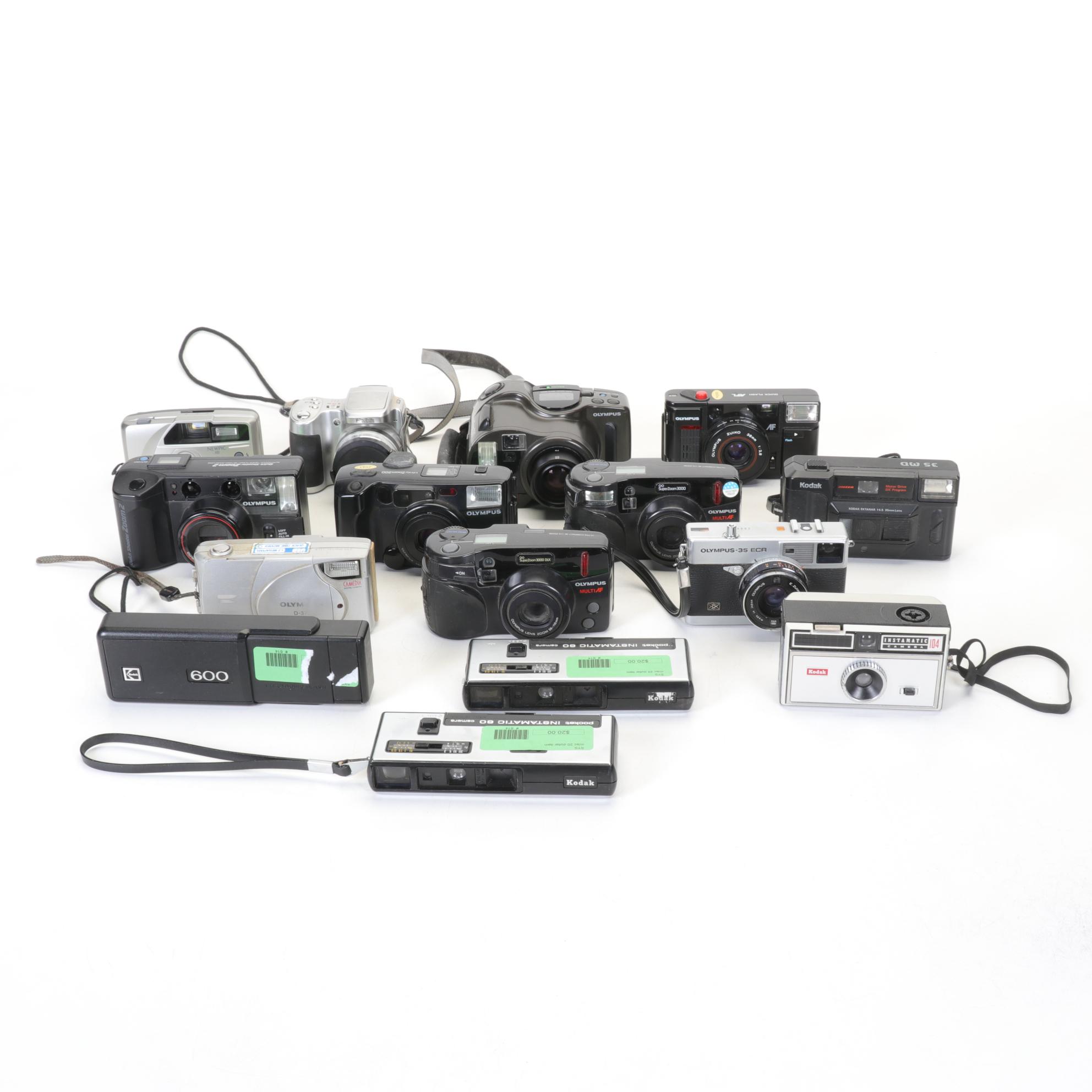 Kodak and Olympus Digital and Film Camera Collection