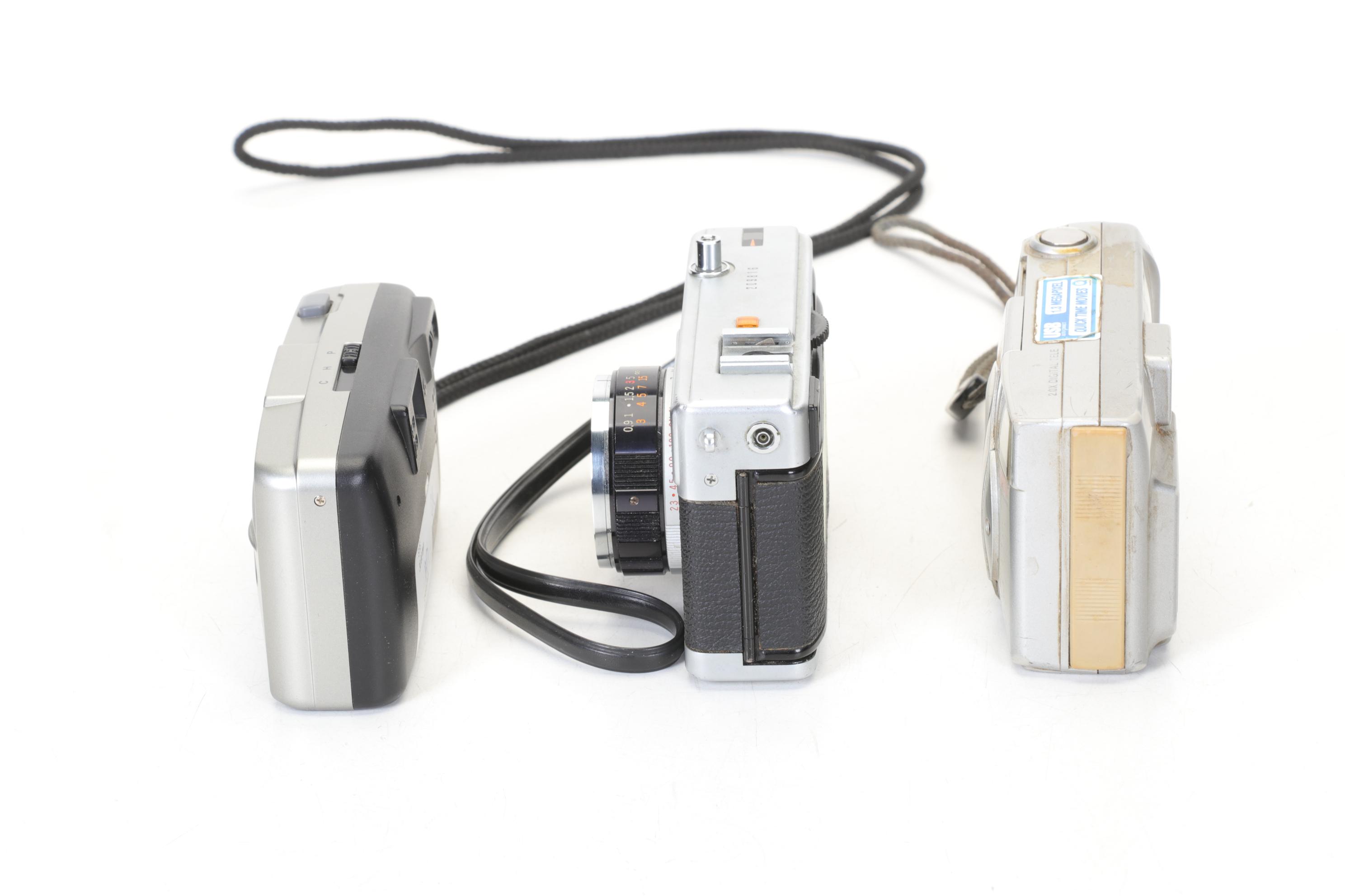 Kodak and Olympus Digital and Film Camera Collection