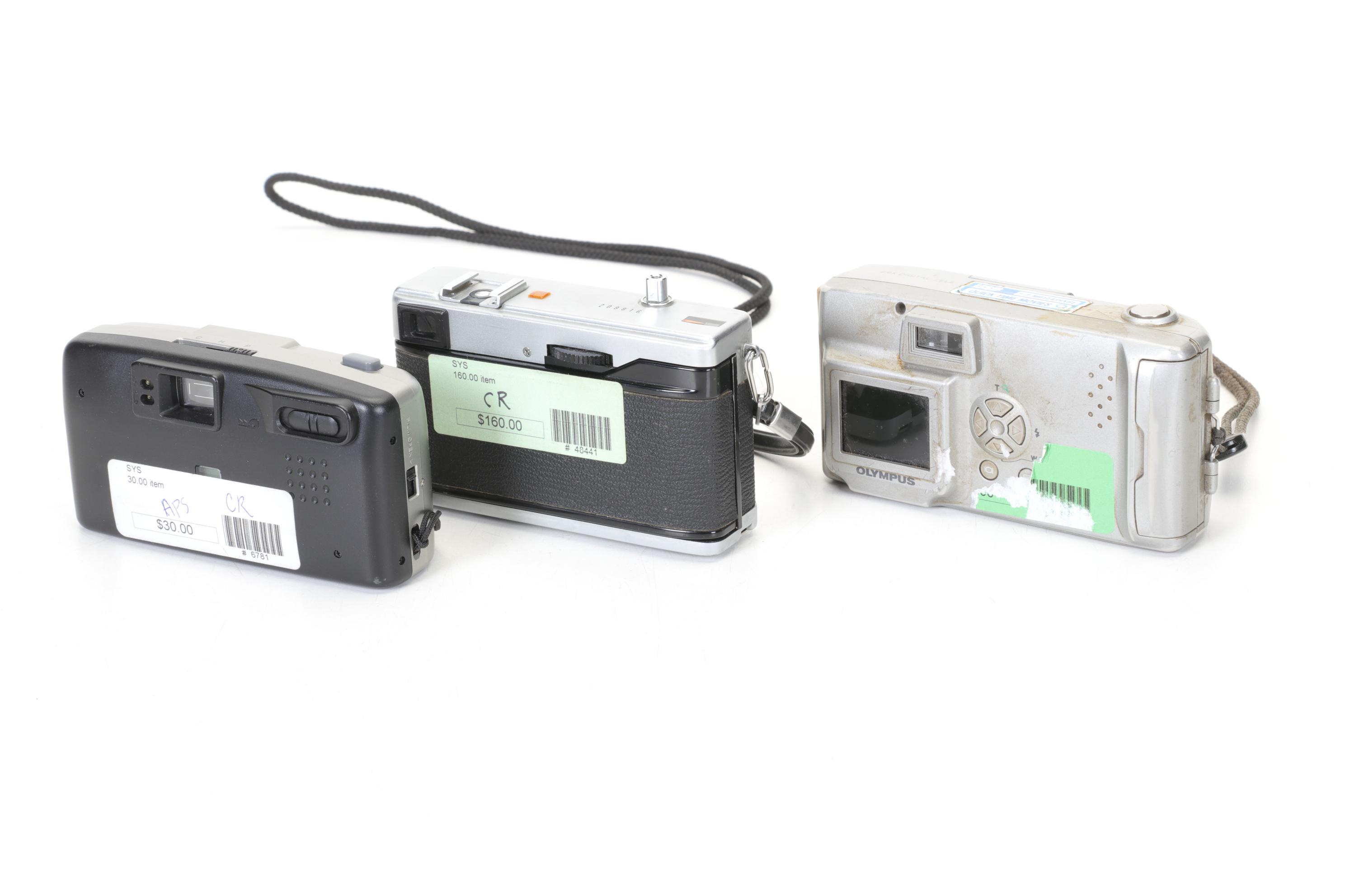 Kodak and Olympus Digital and Film Camera Collection