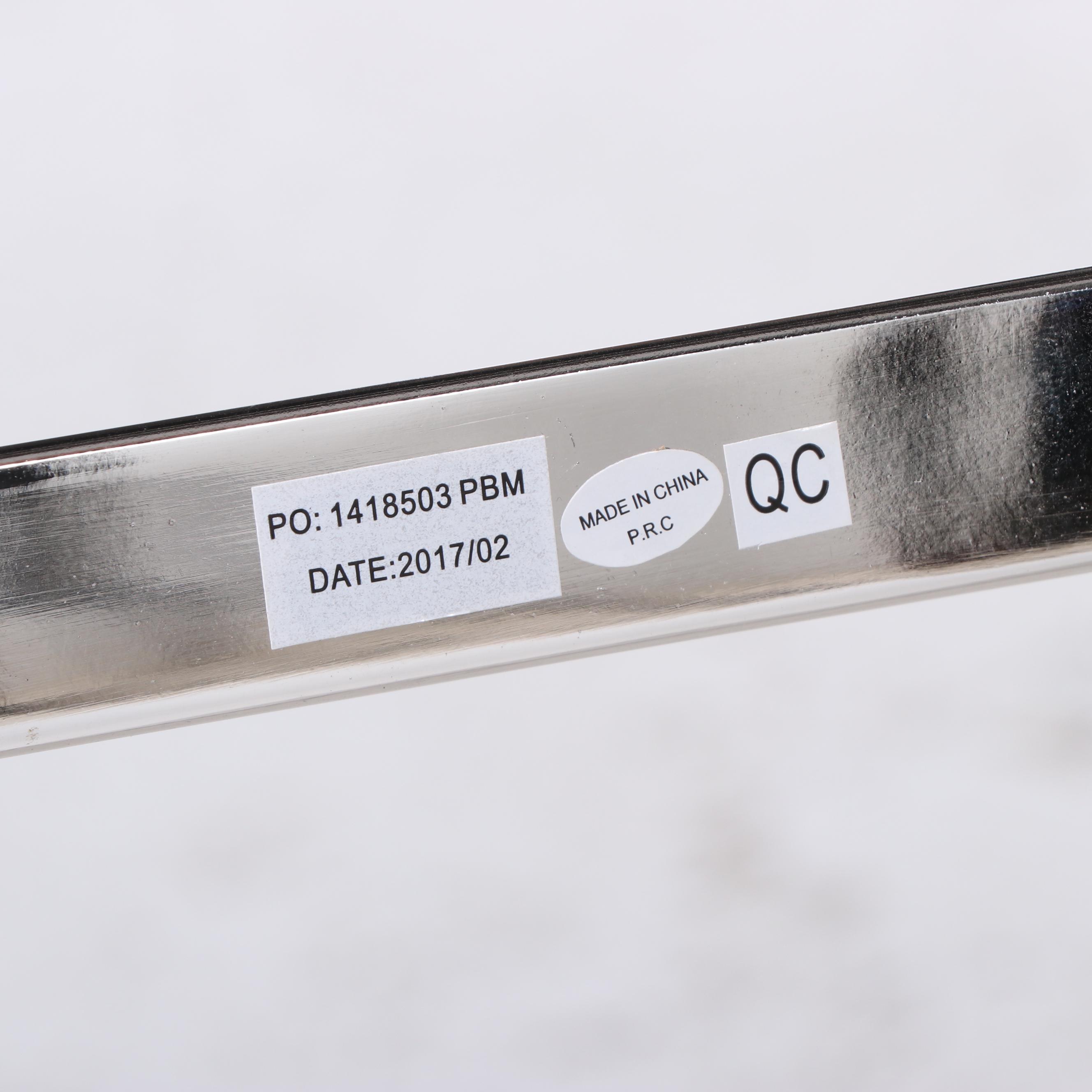 Pottery Barn "Tanner" Chrome and Glass Three-Tier Console Table