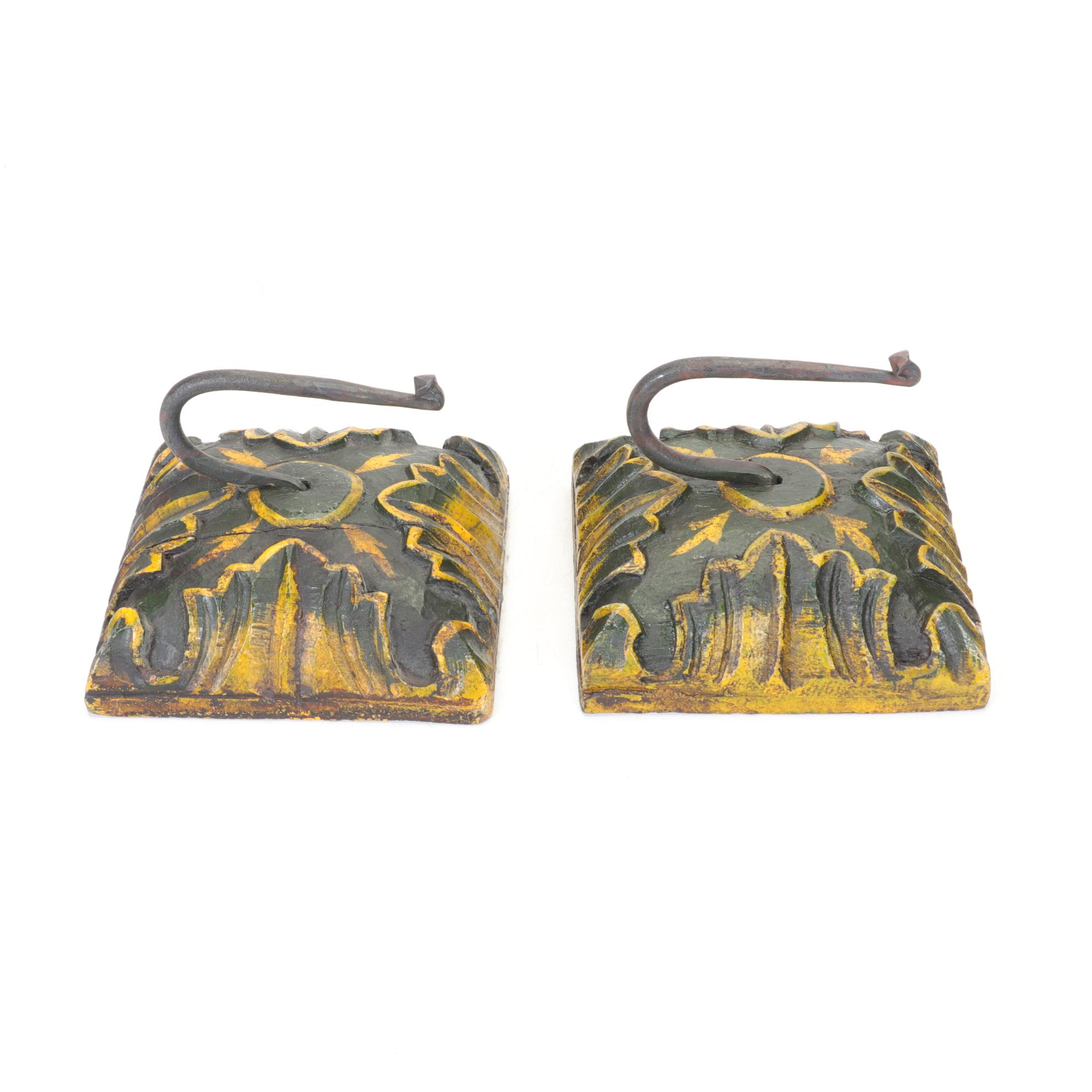 Rustic Wall Coat Hangers with Cast Iron Hooks