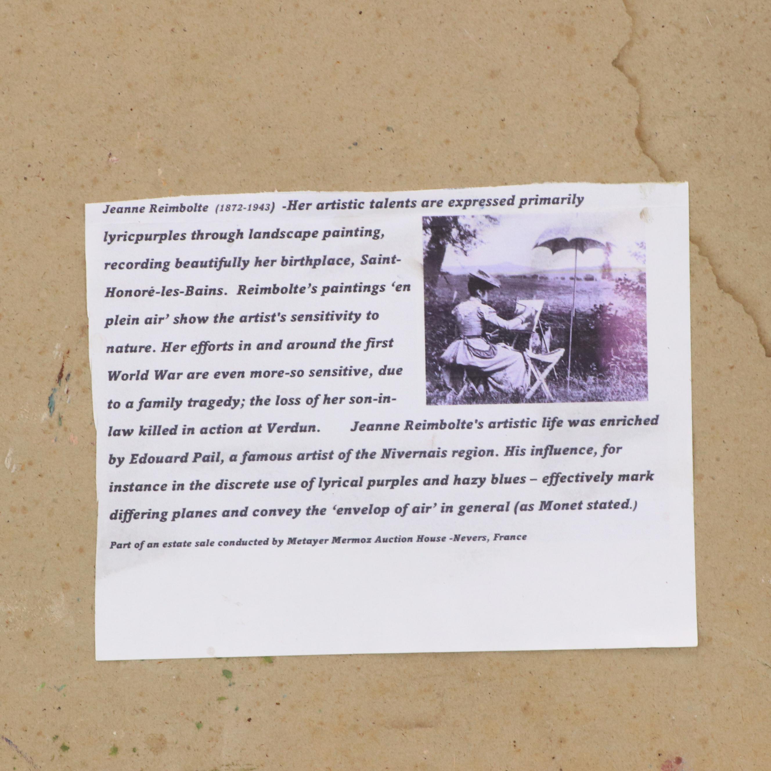 Jeanne Reimbolte Country Landscape Oil Painting