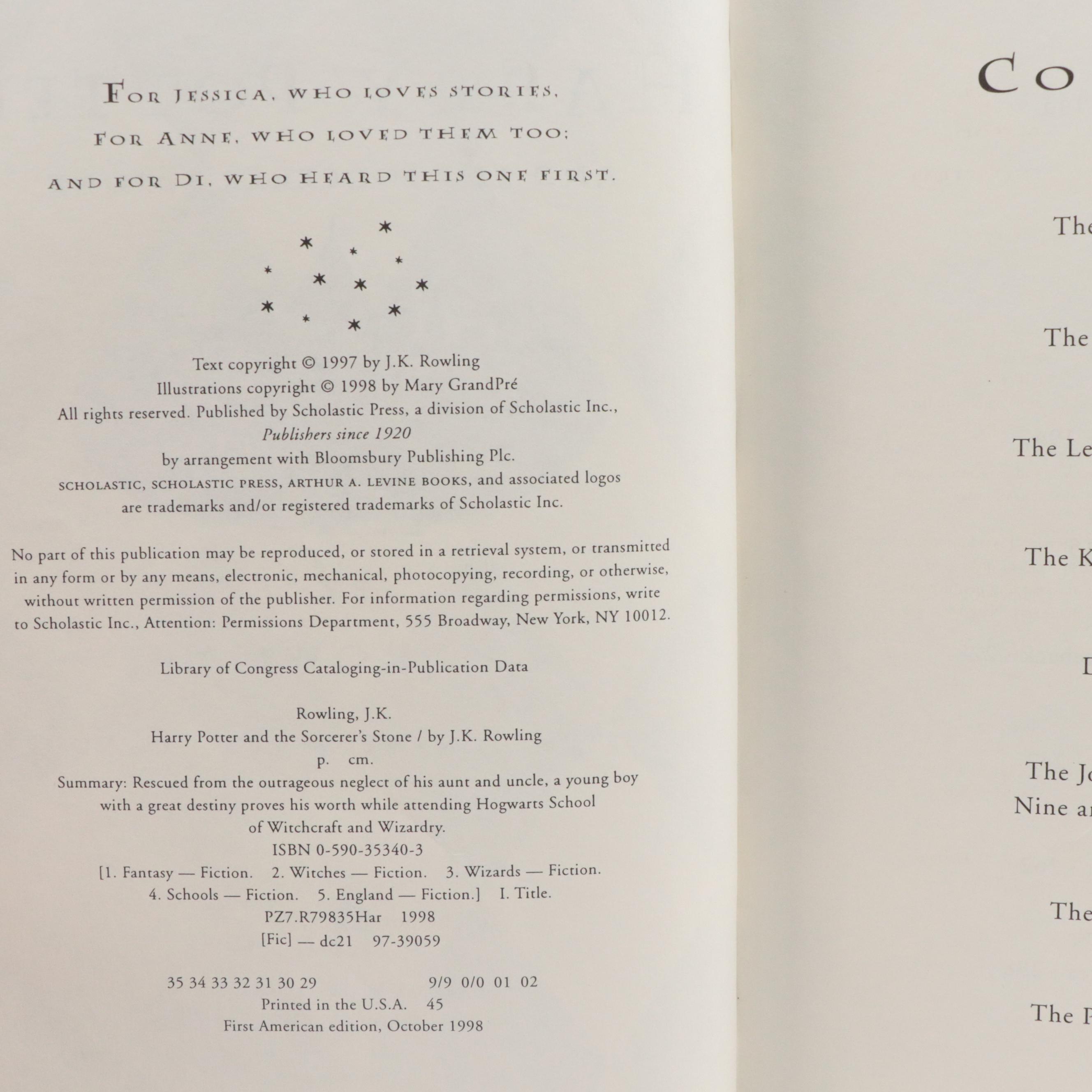 First American Edition "Harry Potter" Complete Series by J. K. Rowling