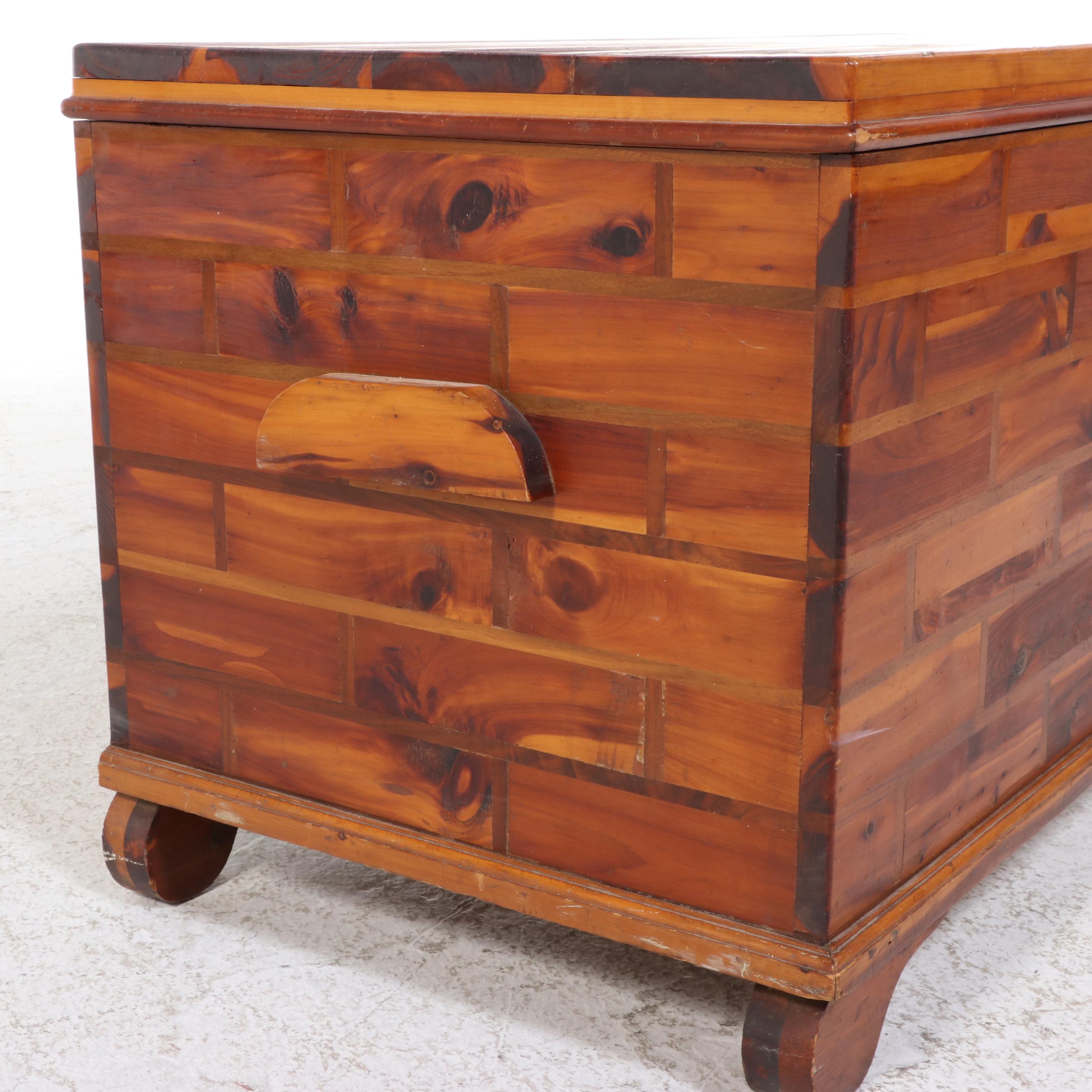 American Primitive Style Cedar Blanket Chest, Early to Mid-19th Century