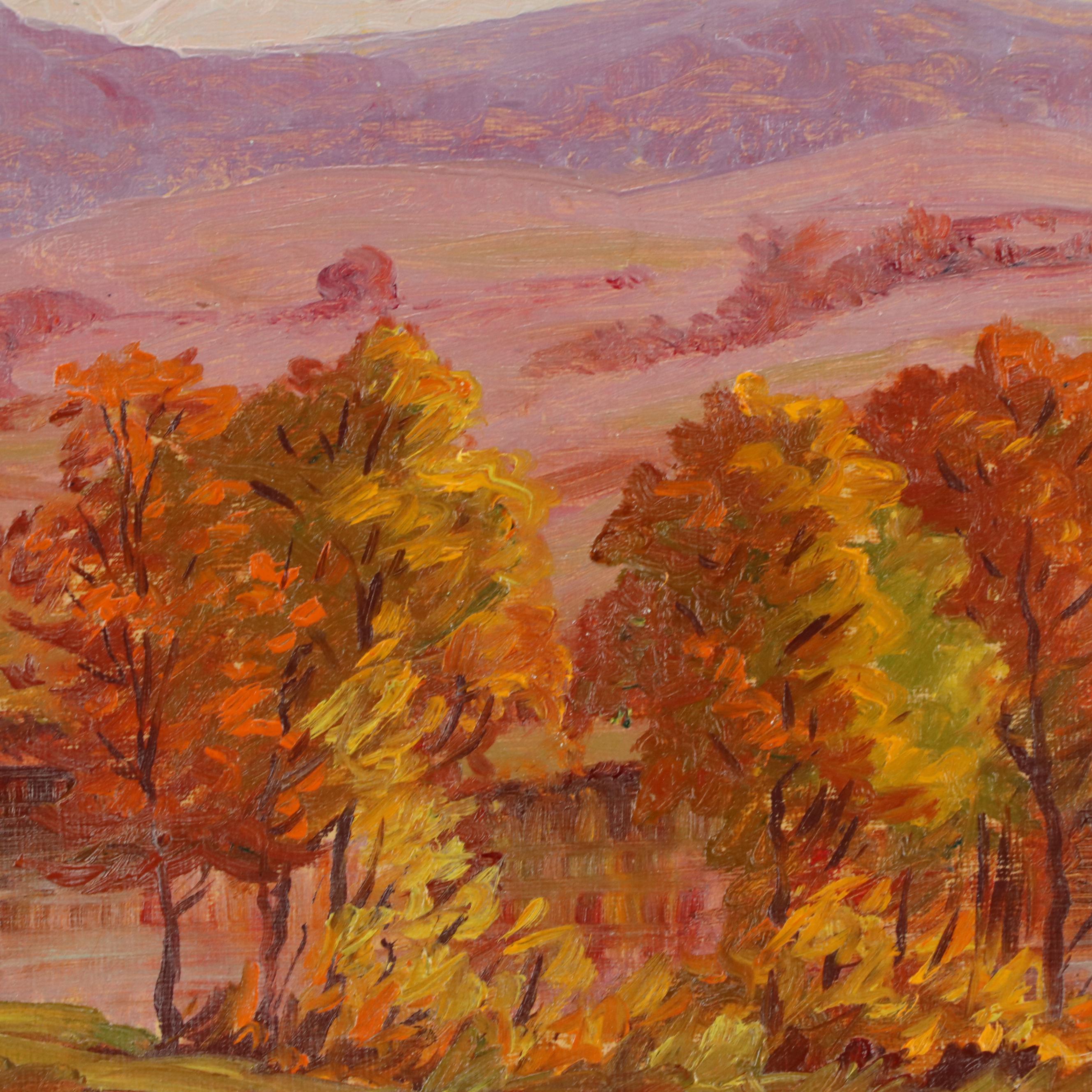Jeanne Reimbolte Autumnal Landscape Oil Painting