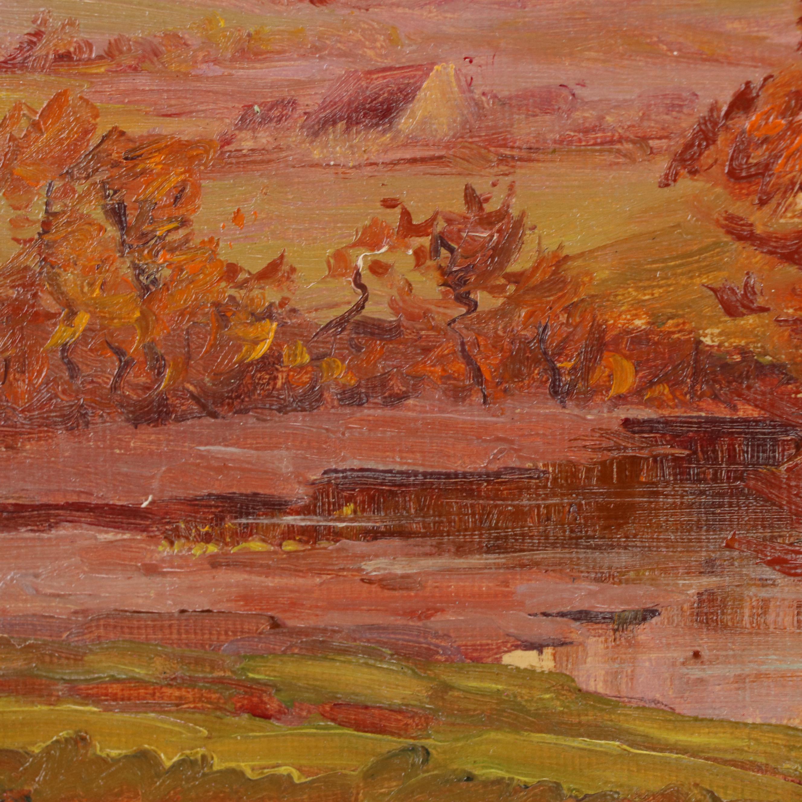 Jeanne Reimbolte Autumnal Landscape Oil Painting