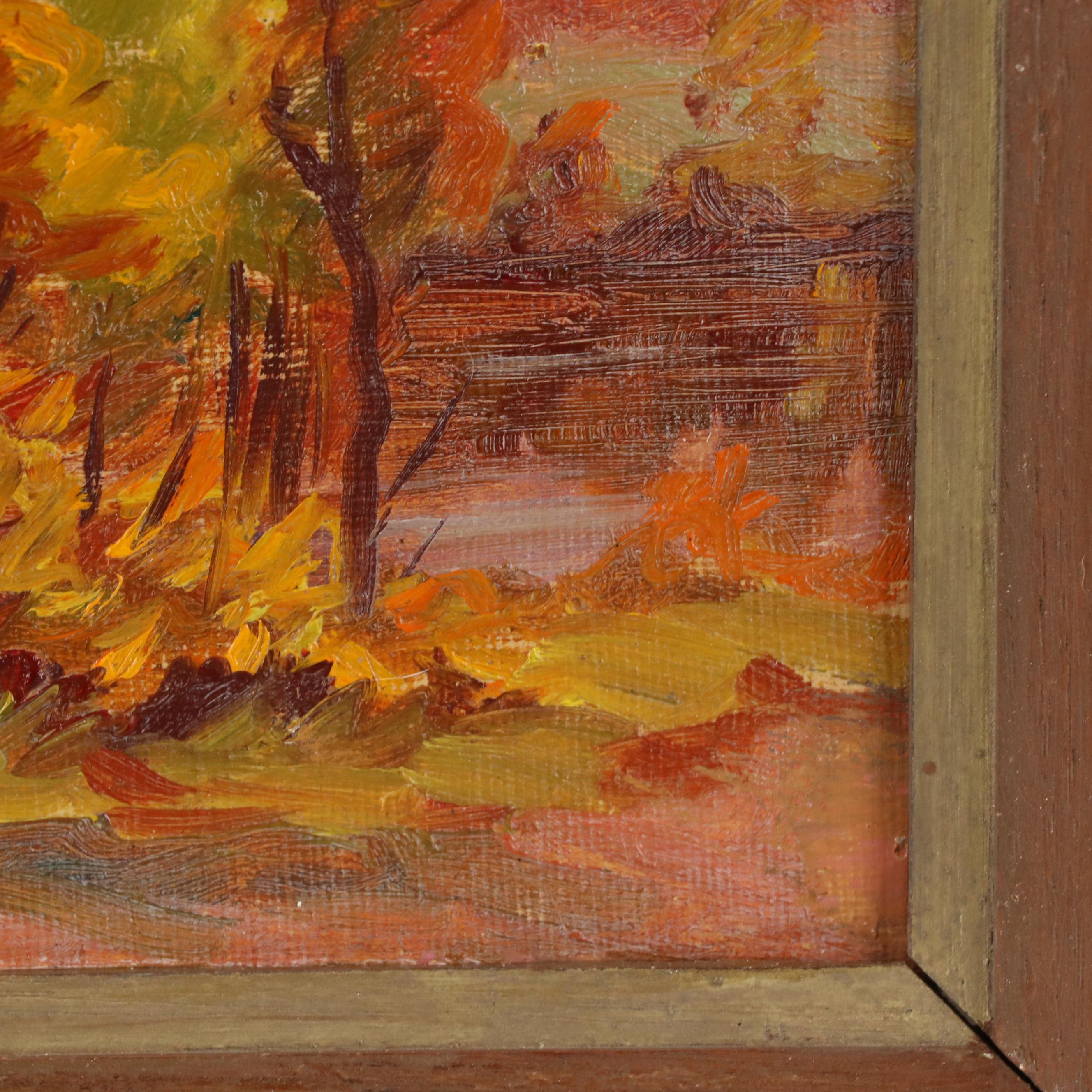 Jeanne Reimbolte Autumnal Landscape Oil Painting