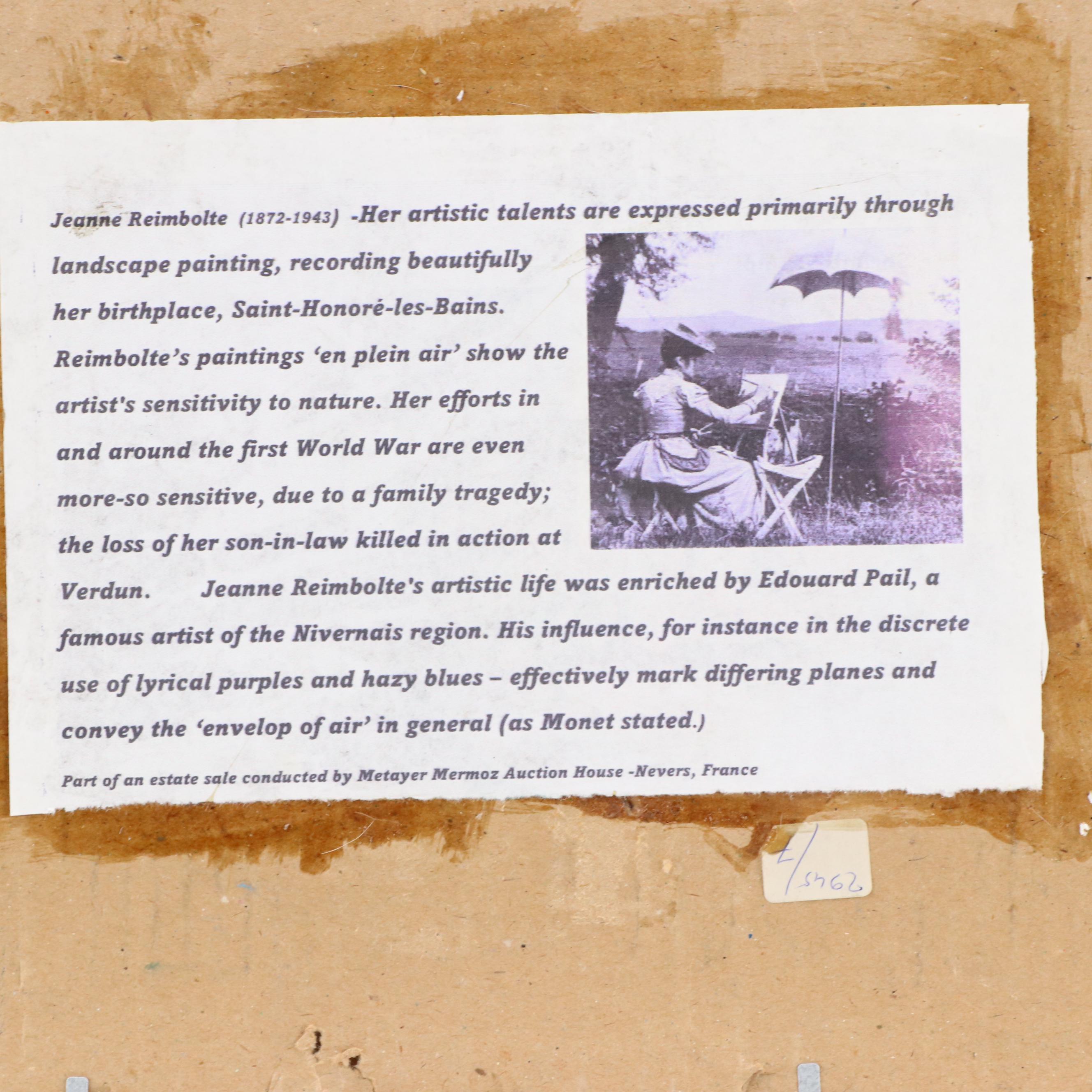 Jeanne Reimbolte Autumnal Landscape Oil Painting