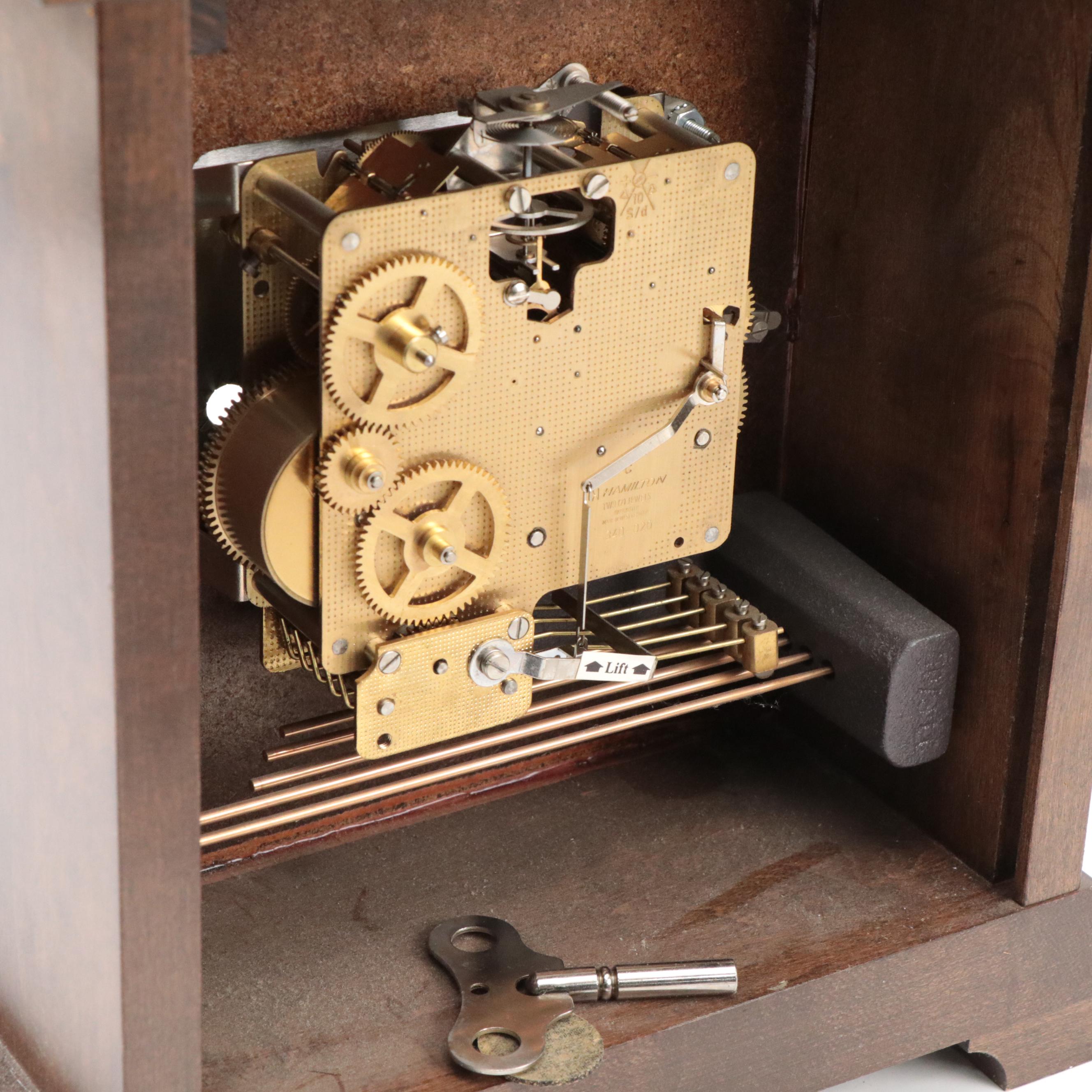 Hamilton Wooden Bracket Mantel Clock, 1991