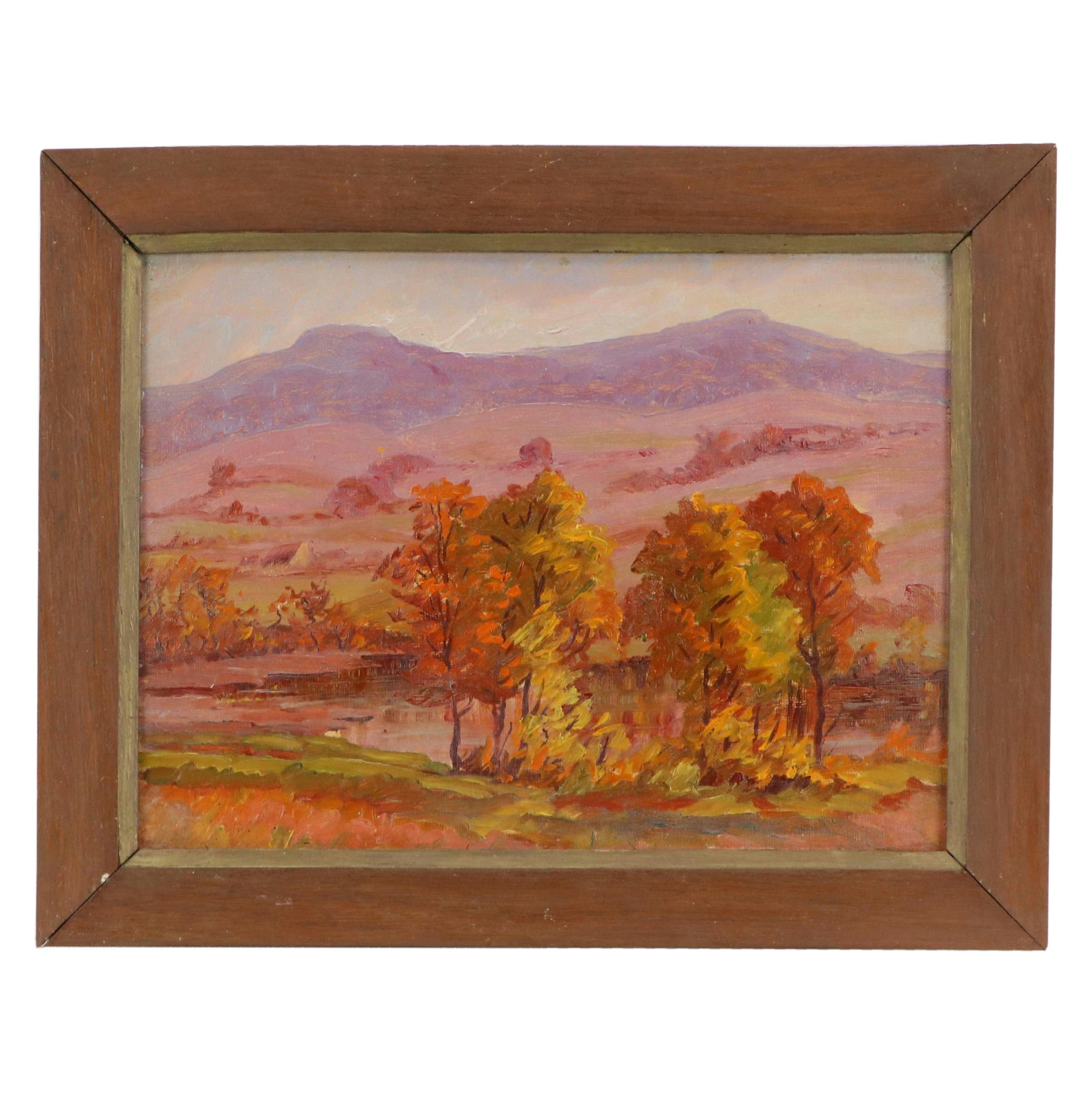 Jeanne Reimbolte Autumnal Landscape Oil Painting