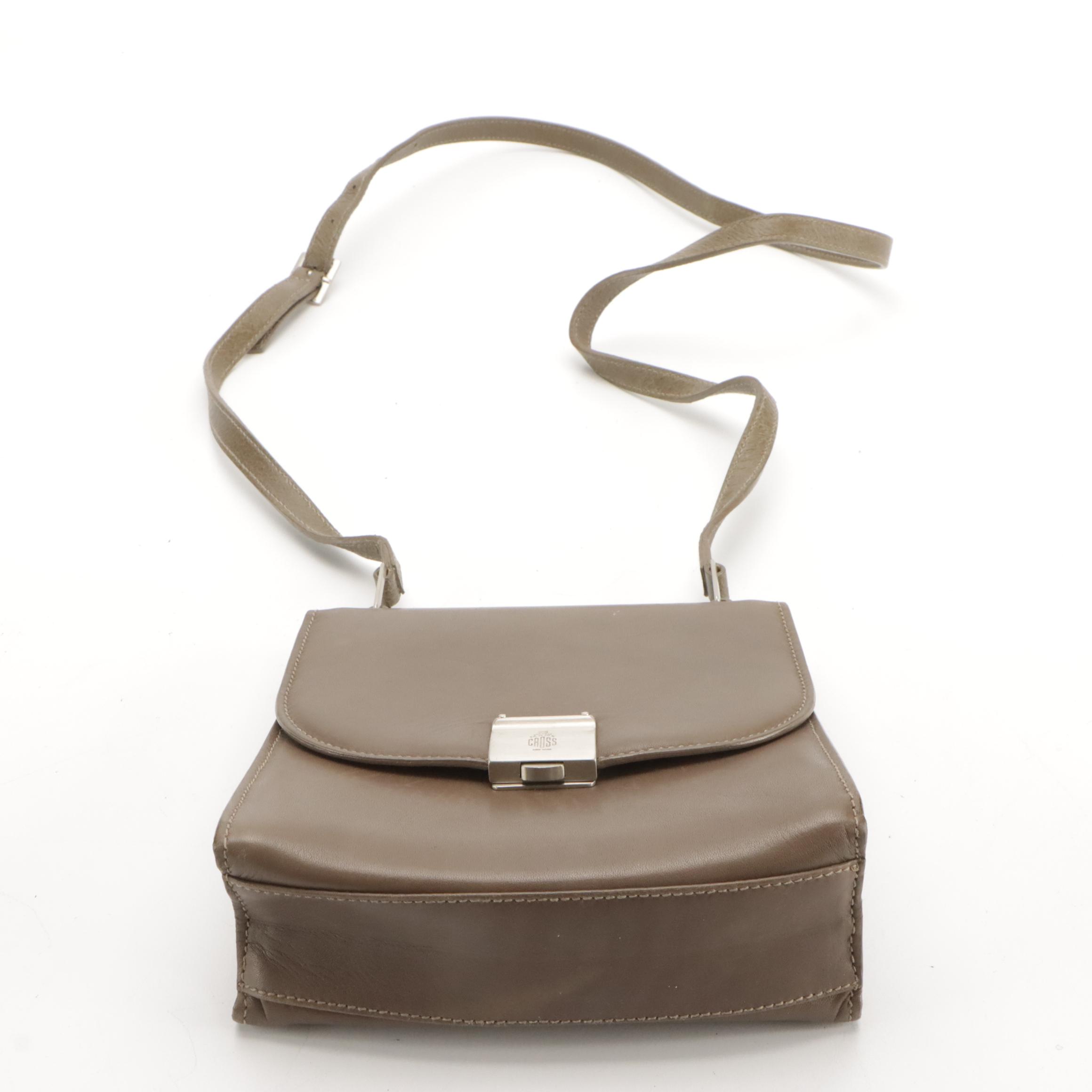 Mark Cross Small Front Flap Crossbody Bag in Leather