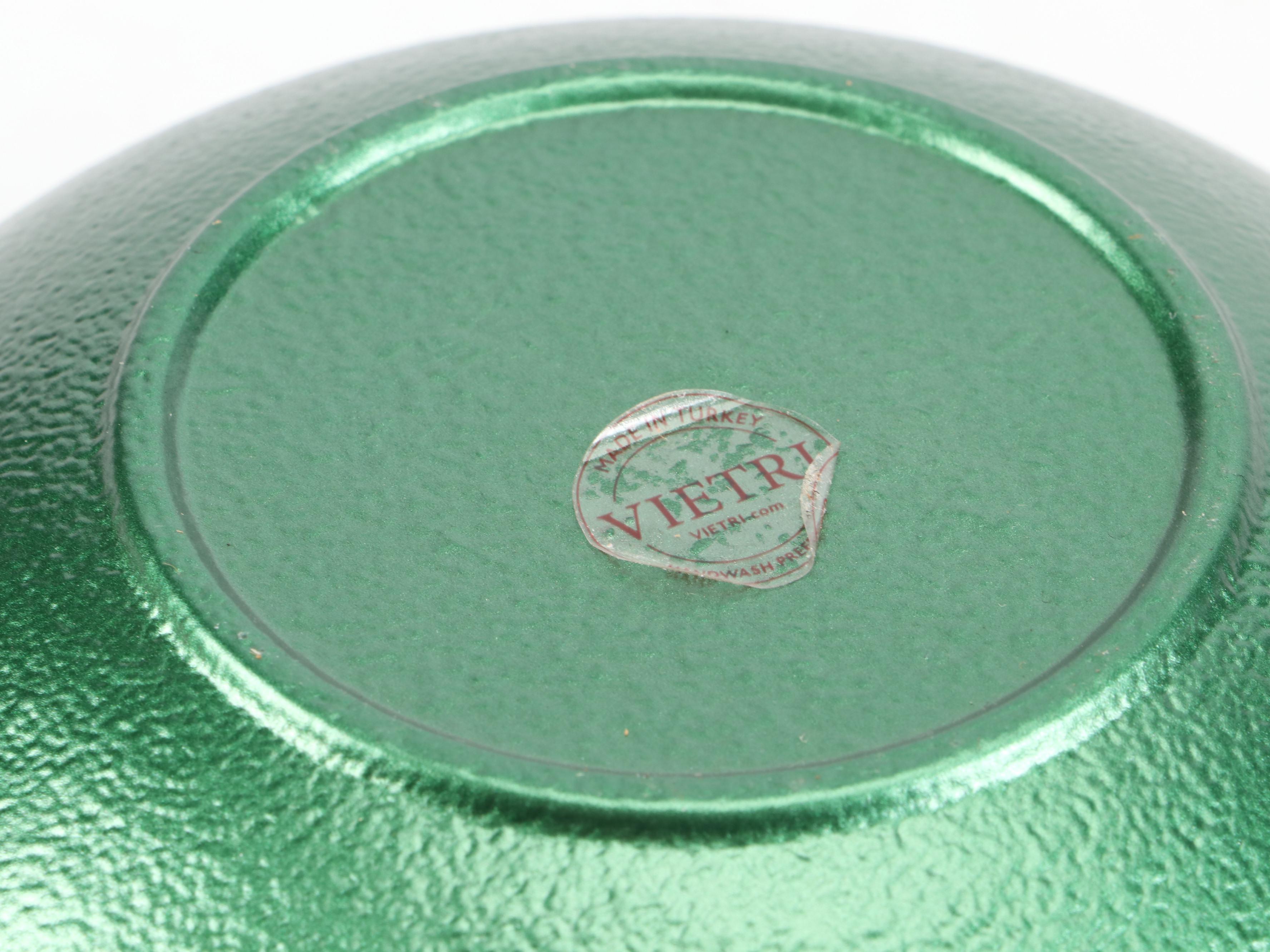 Vietri Glass Bowls in Metallic Ruby and Emerald Finishes