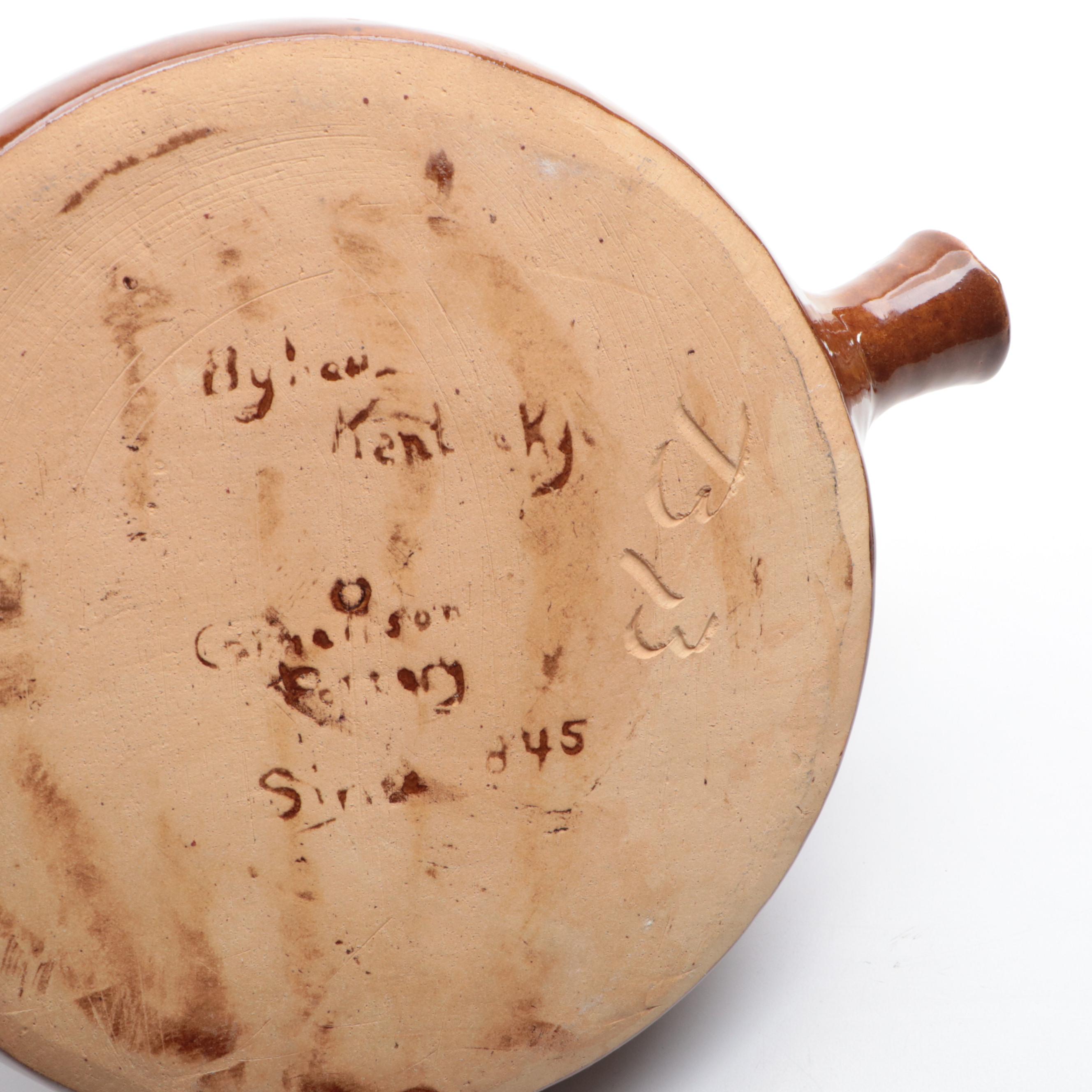 Stangl Star Flower Bowl, Bybee Pottery Pan with Italian Hand-Painted Pitcher