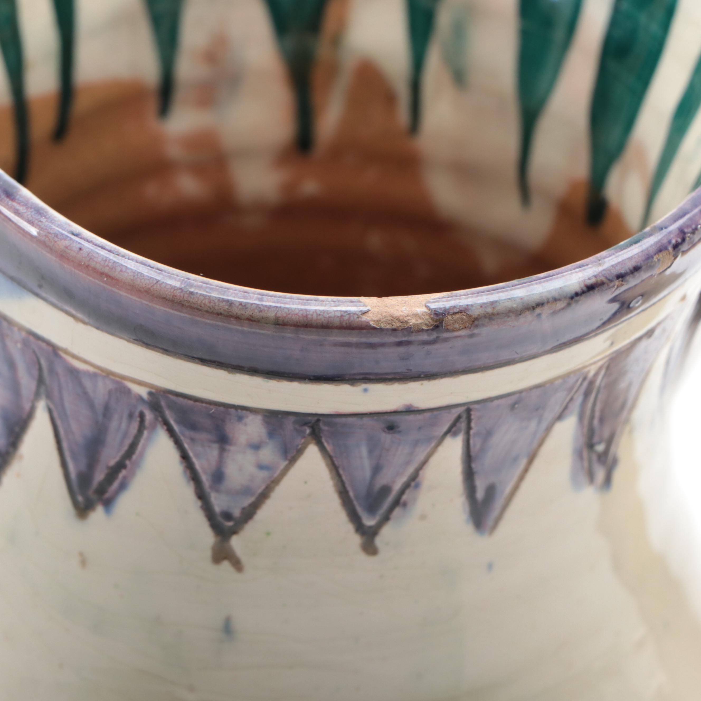 Stangl Star Flower Bowl, Bybee Pottery Pan with Italian Hand-Painted Pitcher