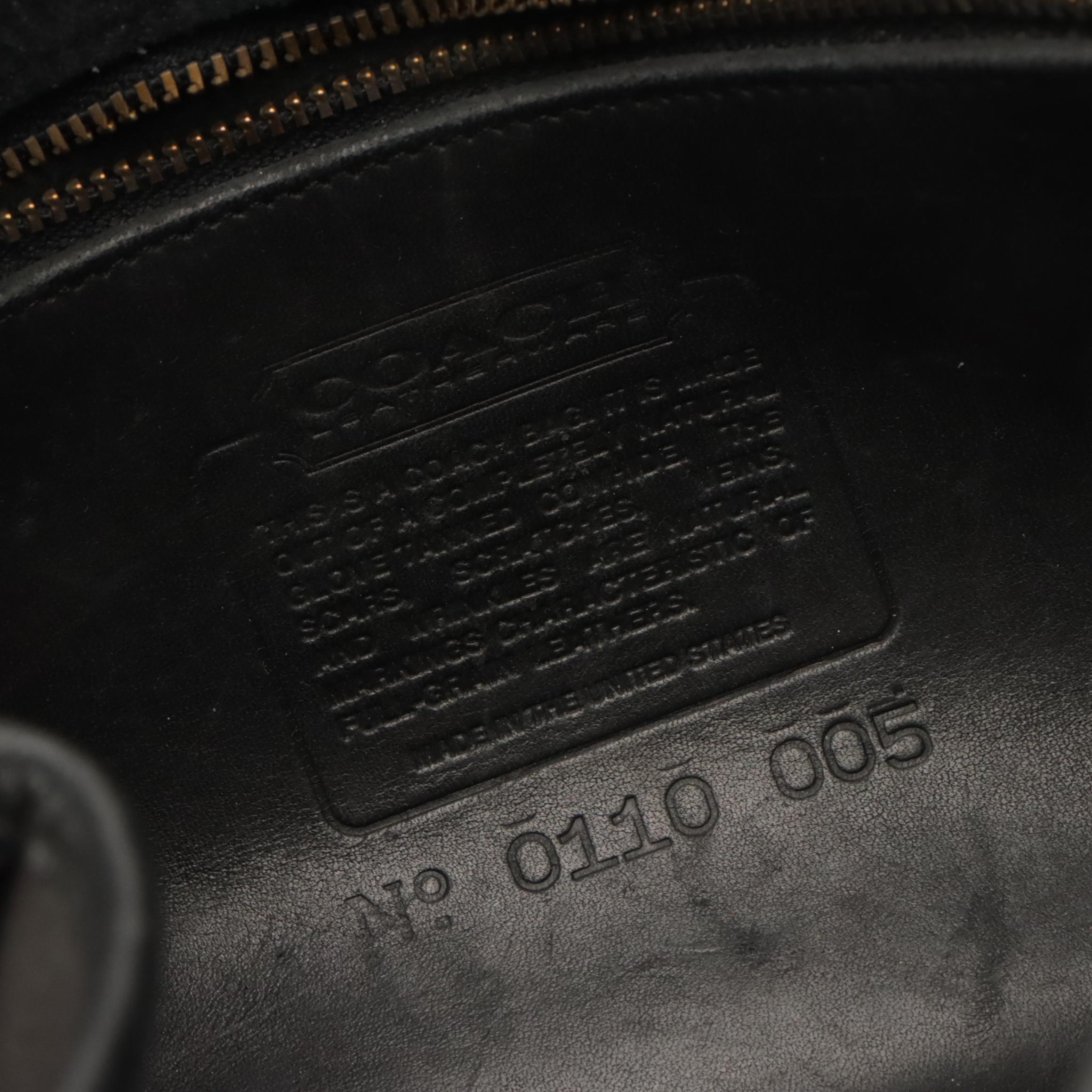 Vintage Coach Leatherware City Flap Bag in Black Smooth Leather