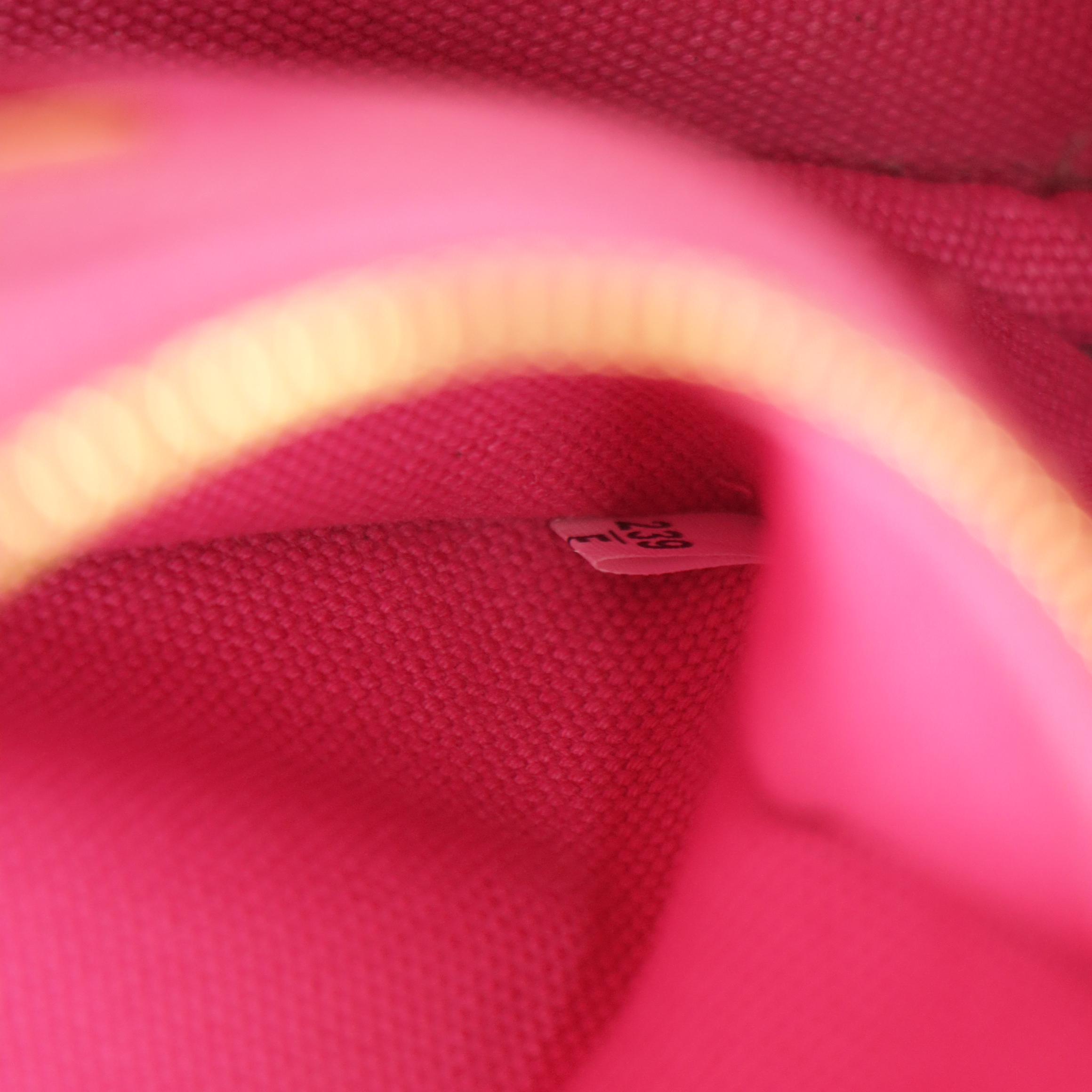 Prada Pink Canapa Canvas Two-Way Handbag with Detachable Strap