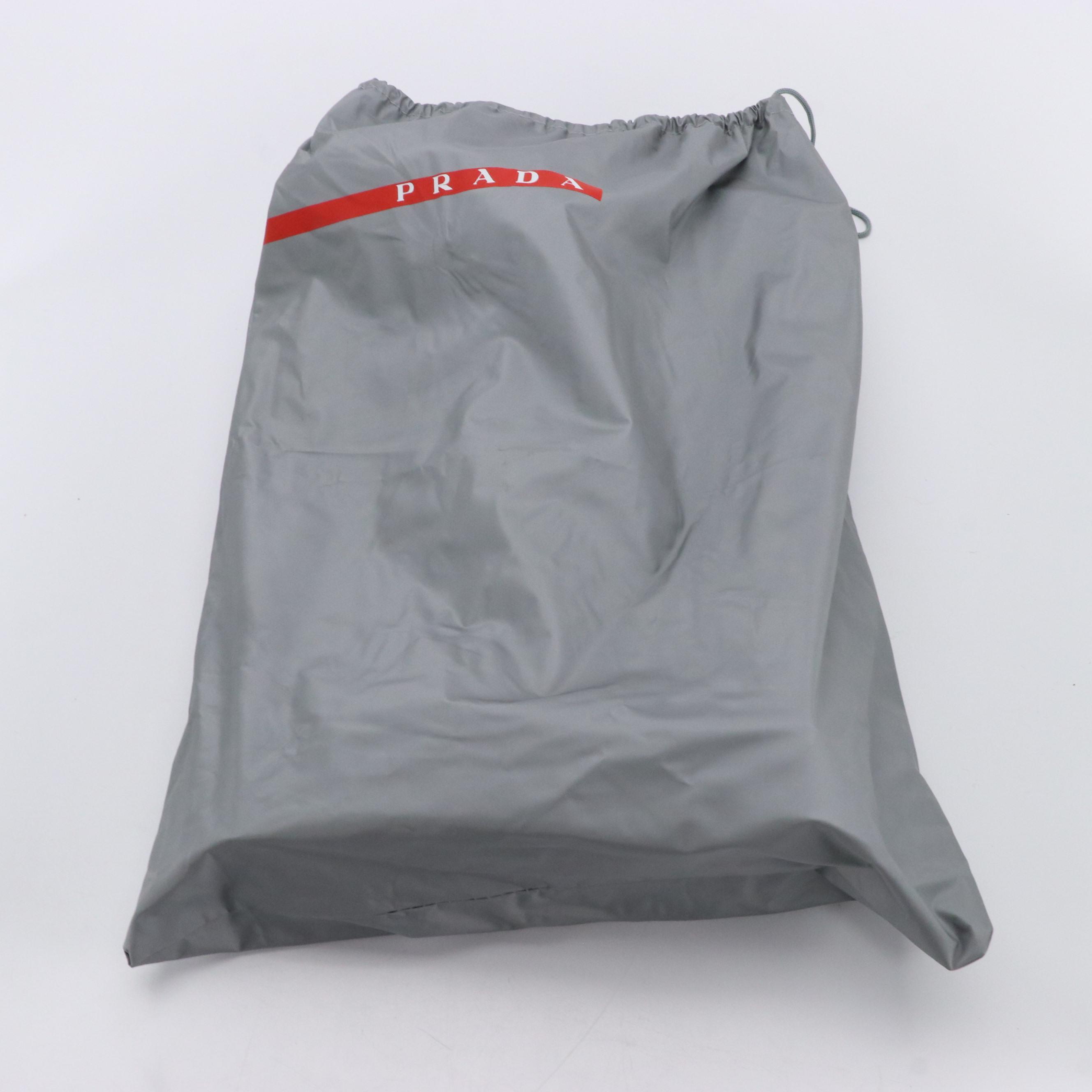 Prada Sport Black Leather Chunky Sole Mid-Calf Boots