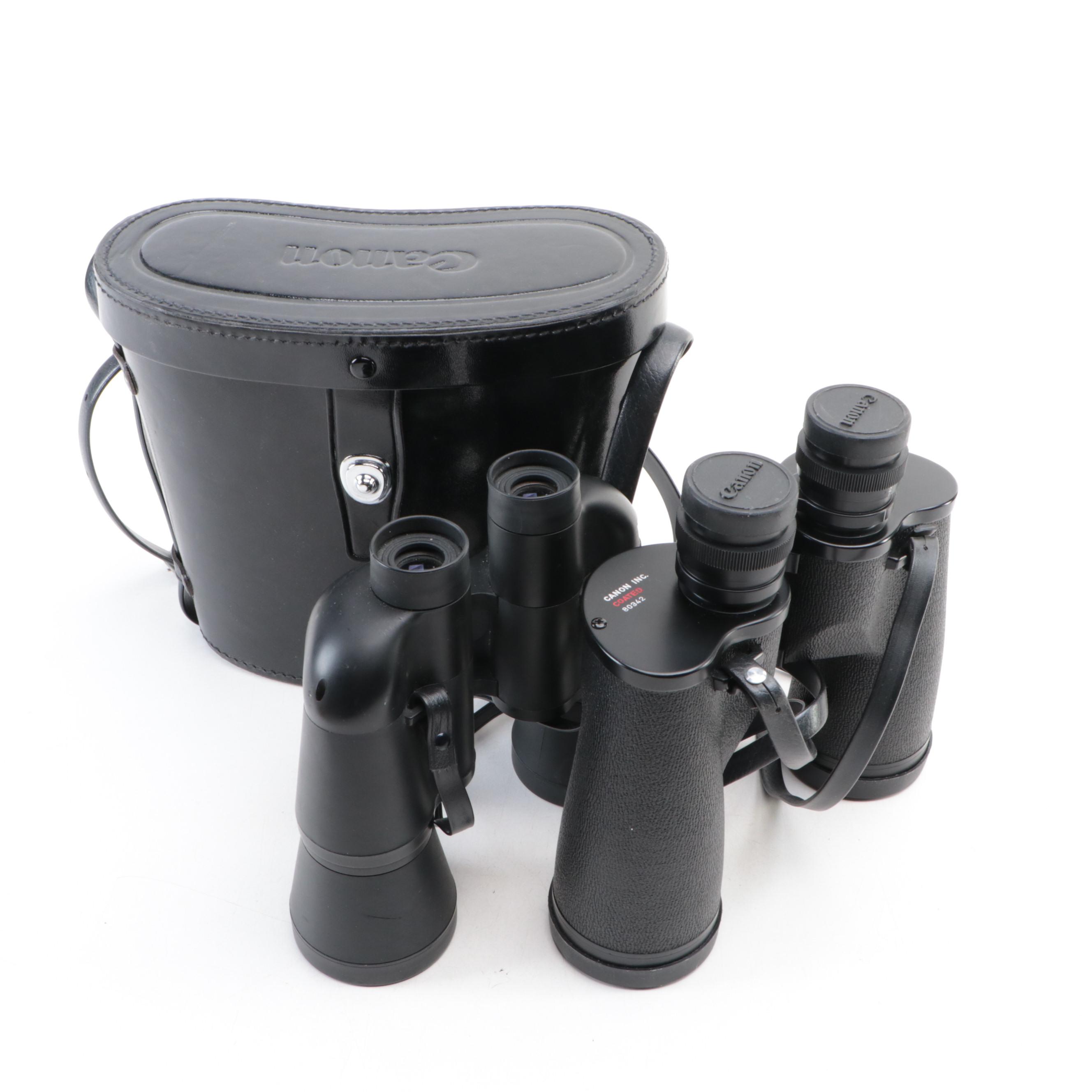 Canon 7x50 7.2° Binoculars and Case with Jason Model 1196 10x50 Binoculars