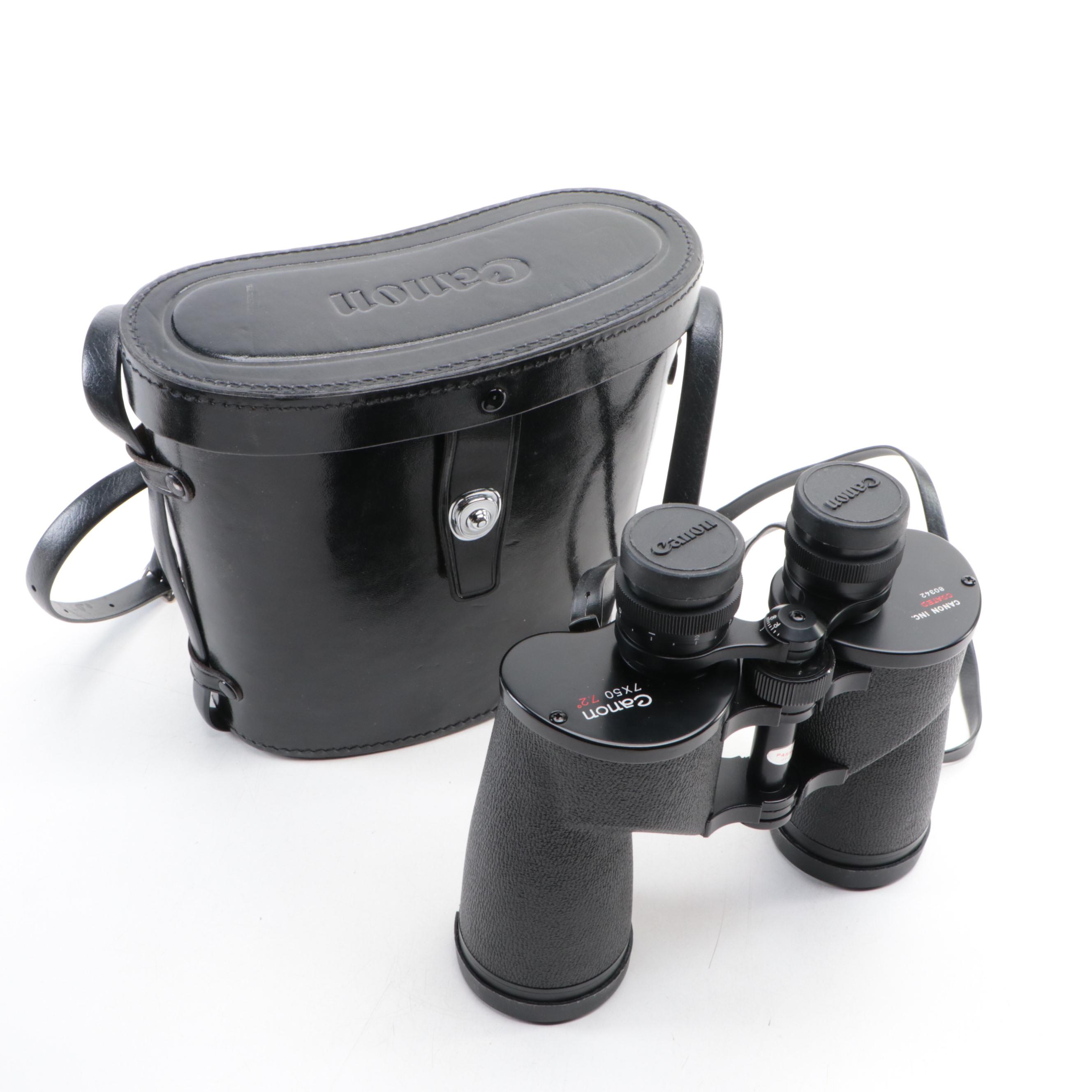 Canon 7x50 7.2° Binoculars and Case with Jason Model 1196 10x50 Binoculars