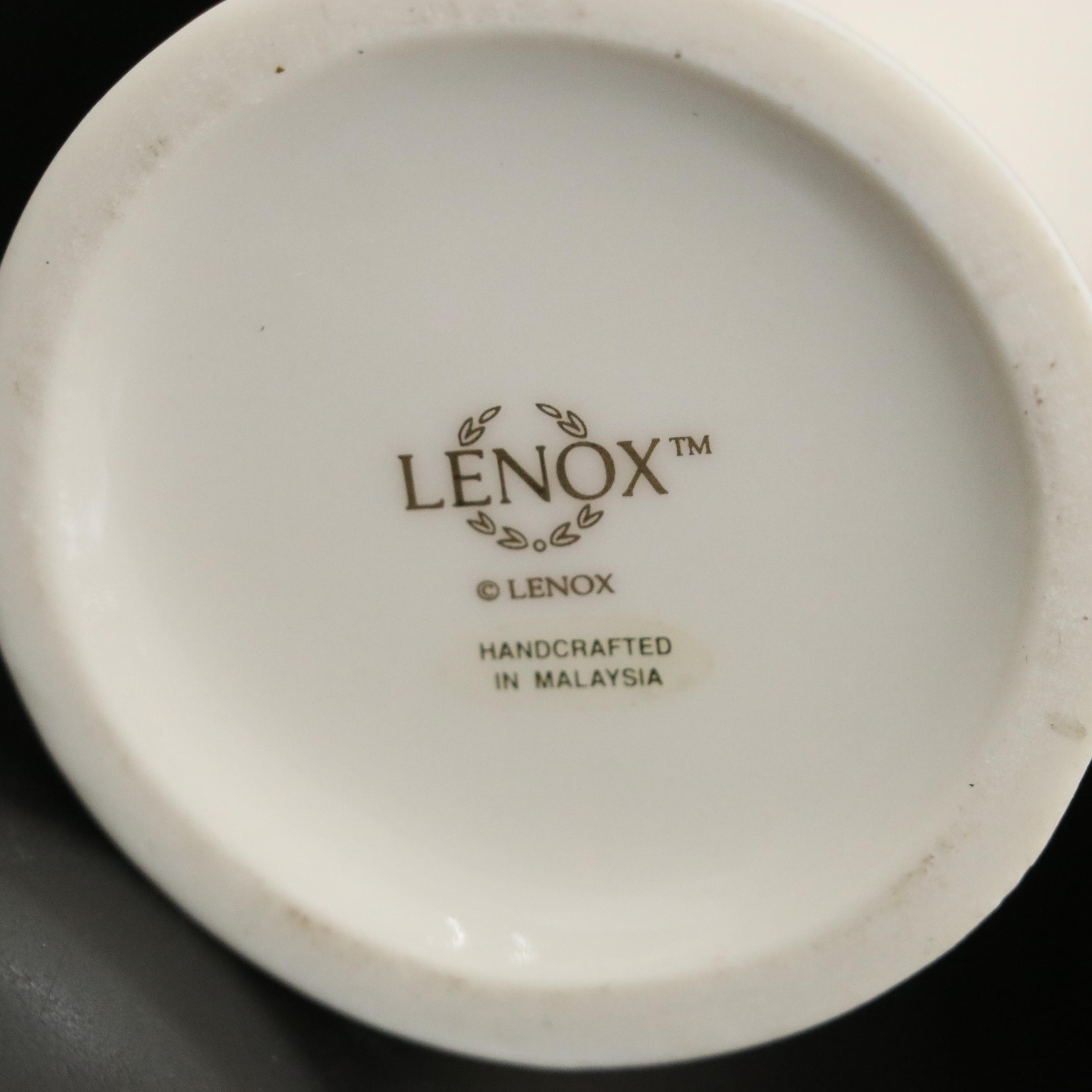 Lenox "Ivory Rose" Porcelain Vase Set with American Heritage Koi Fish Coaster