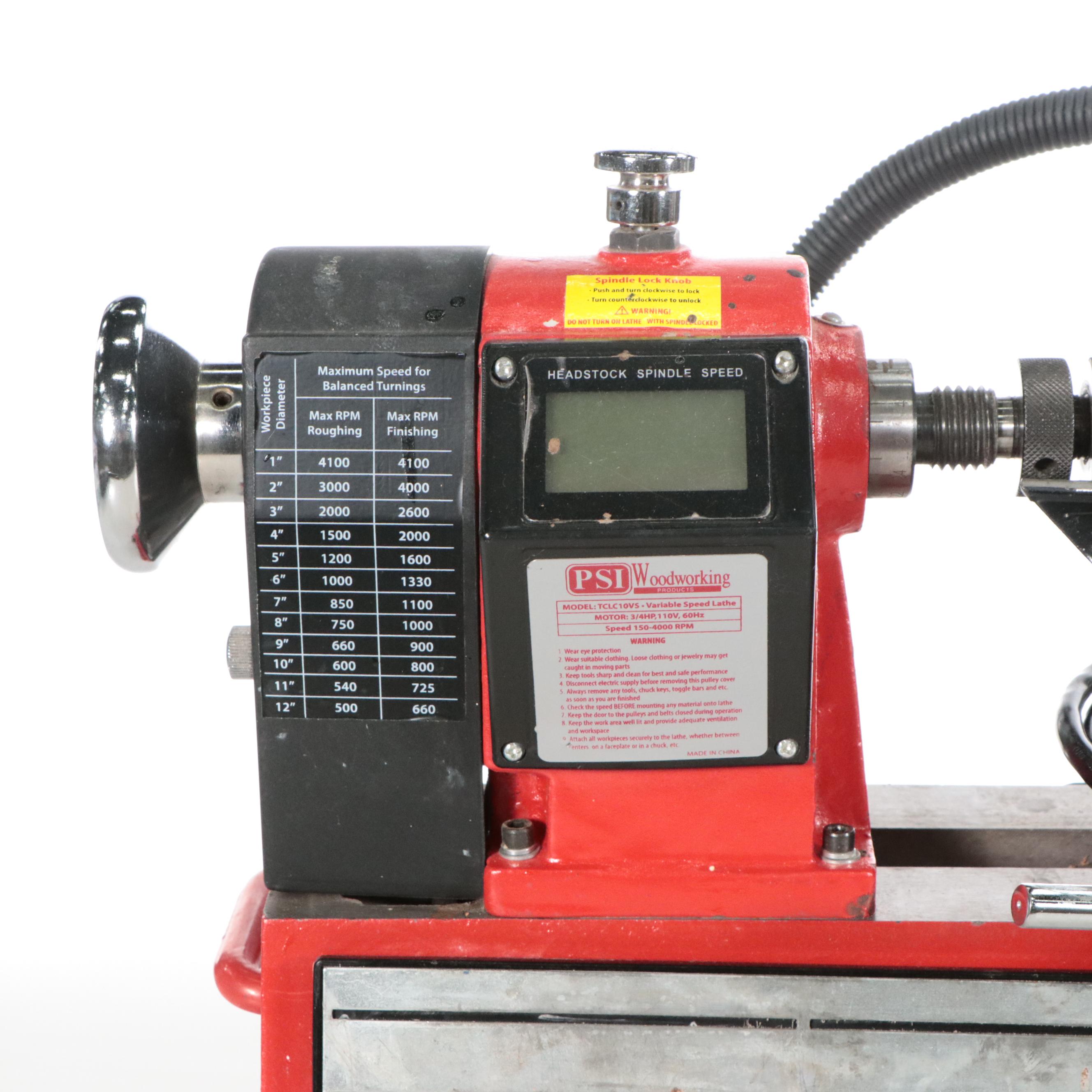 PSI Woodworking Products Turncrafter Commander Mini Lathe and Accessories