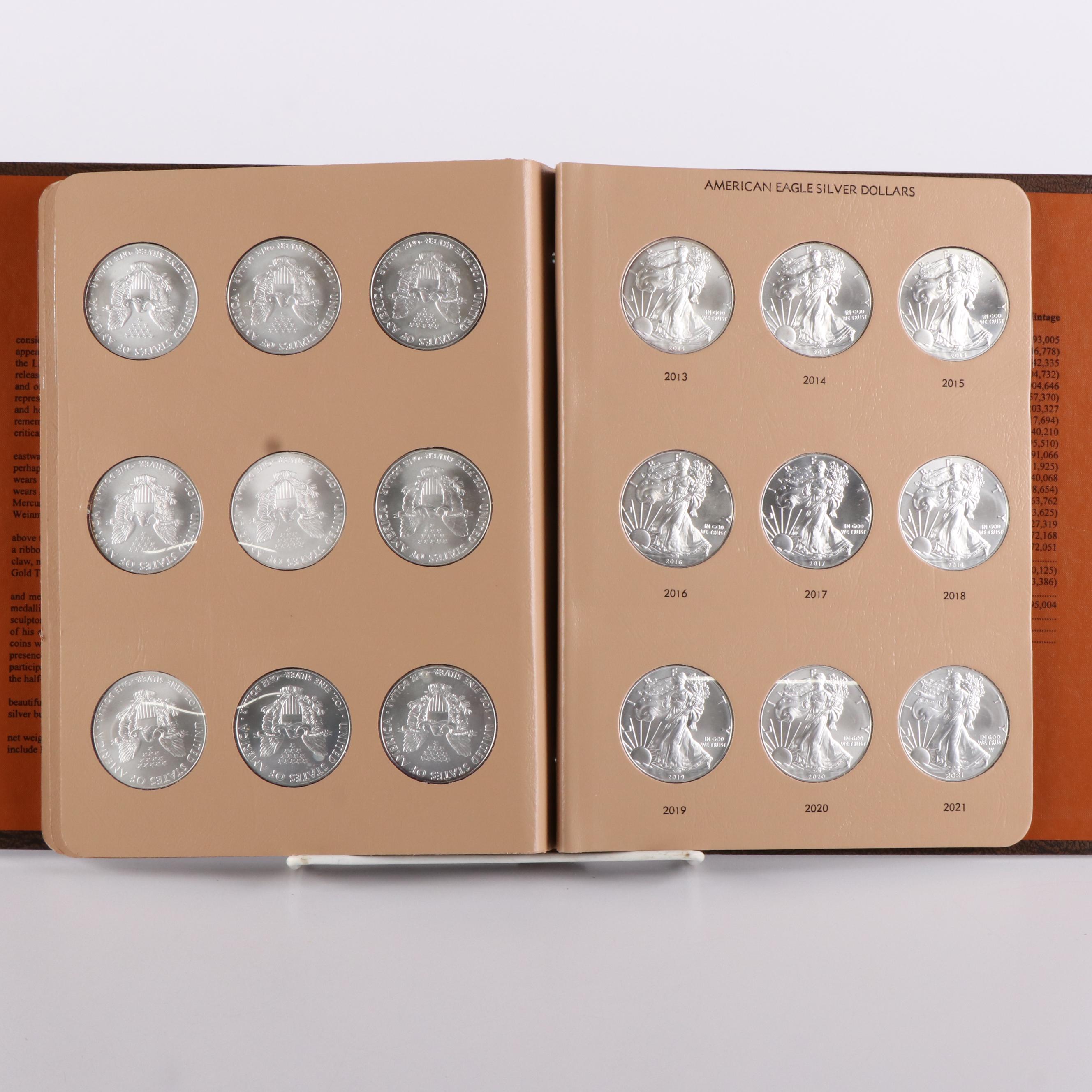 Complete Set of  U.S. Uncirculated Silver Eagle Coins 1986-2021