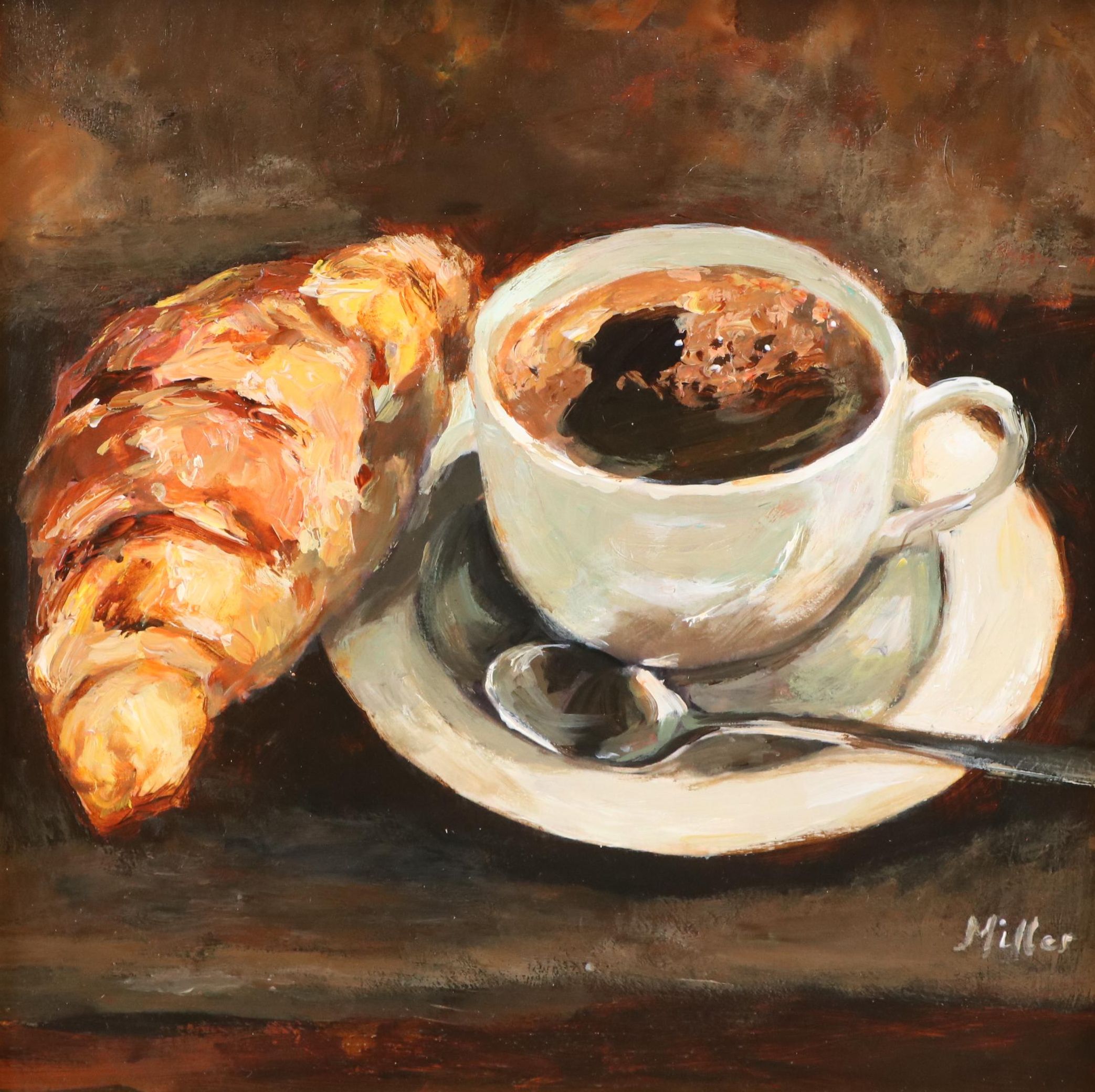 A.K. Miller Still Life Oil Painting "Italian Breakfast," 2019