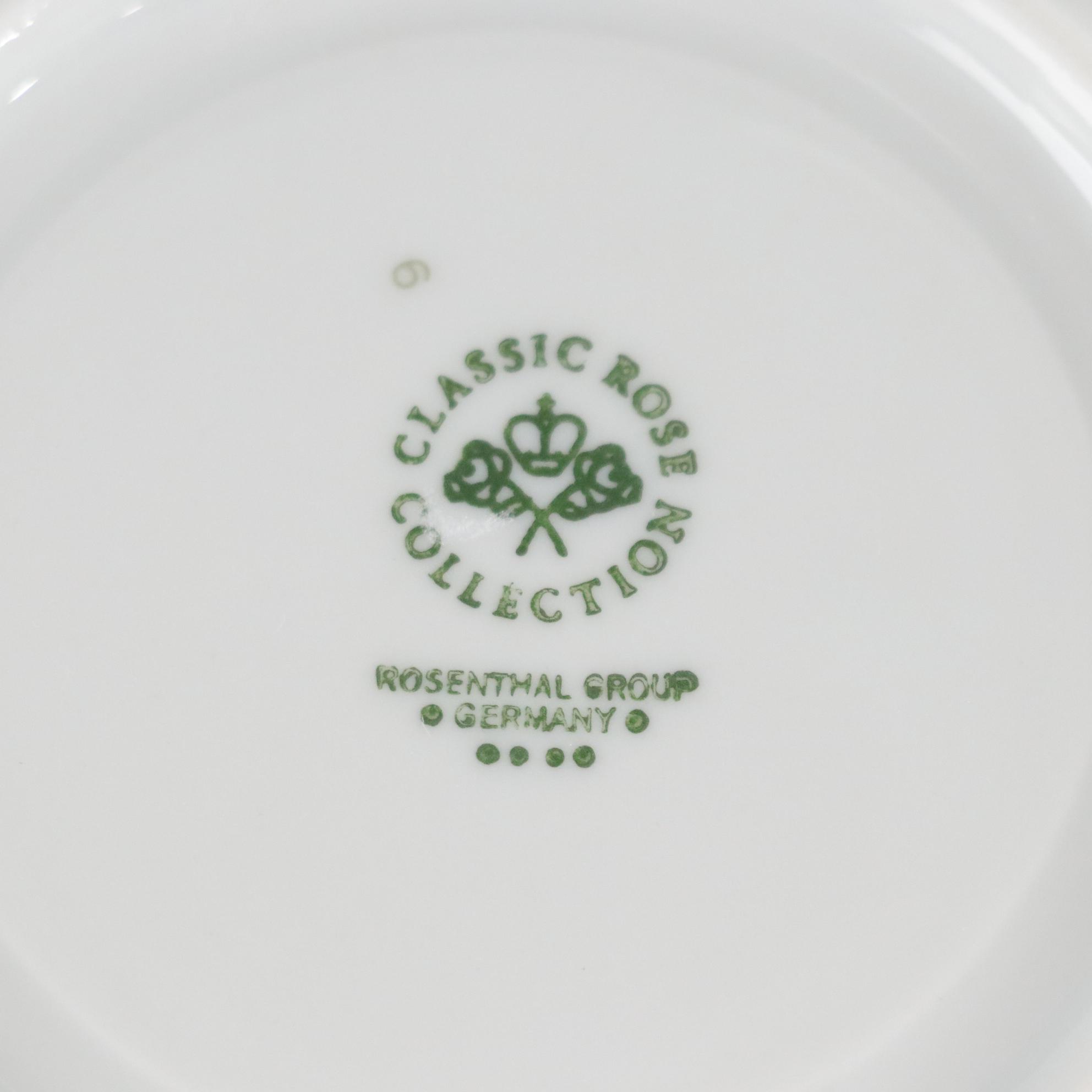 Rosenthal "Classic Rose" Porcelain Teacups, Saucers and More