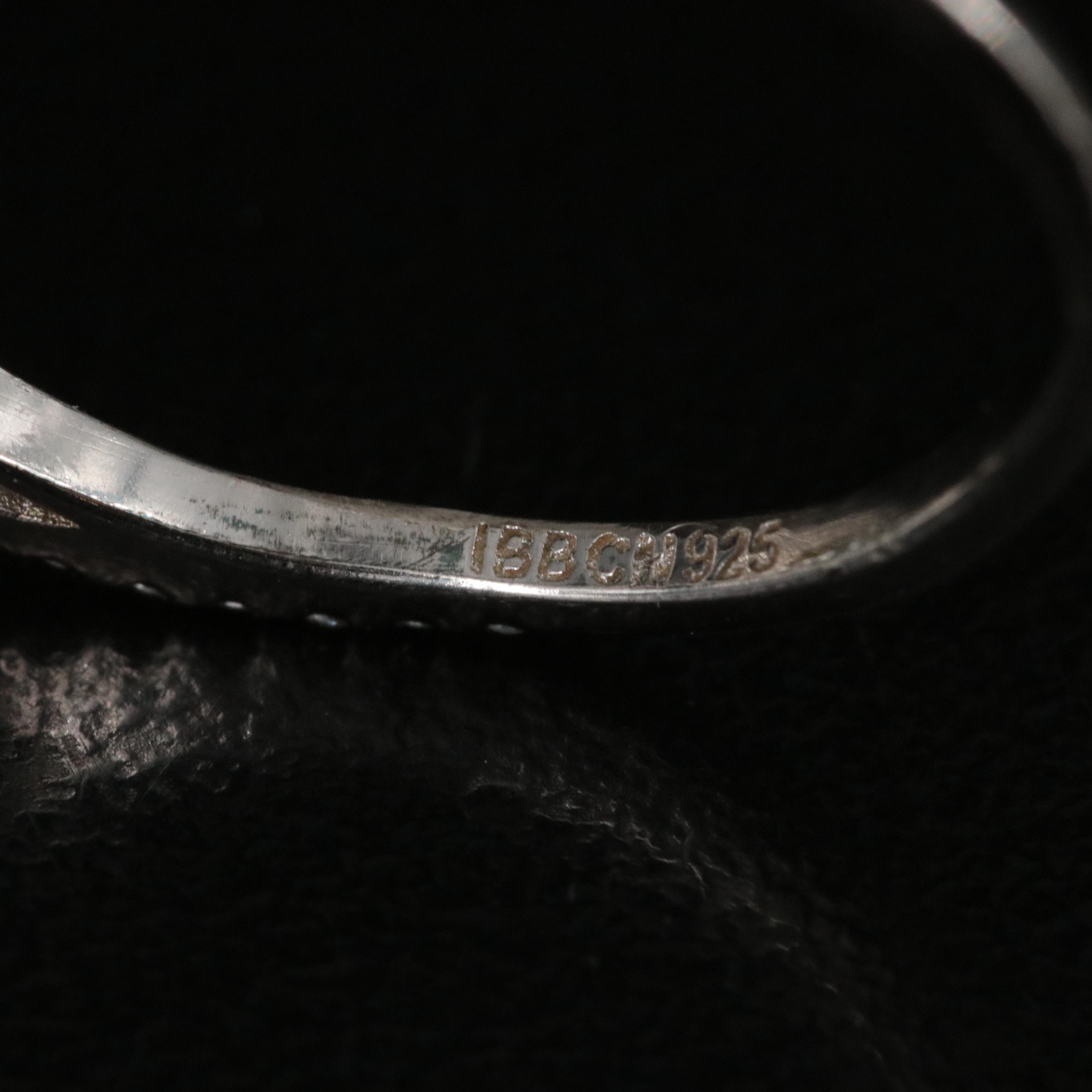 Sterling Topaz and CZ Ring