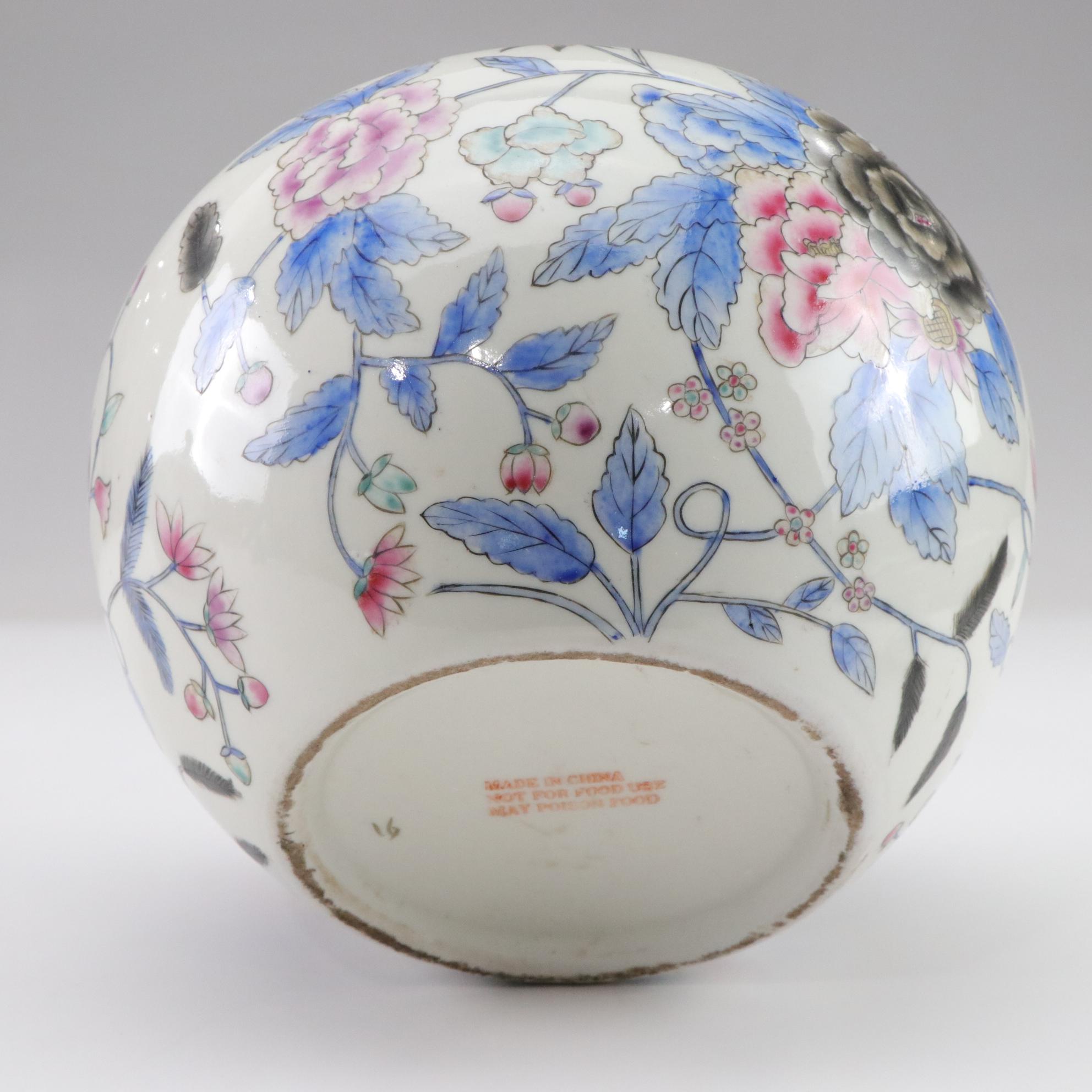 Chinese Porcelain Floral Melon Jars