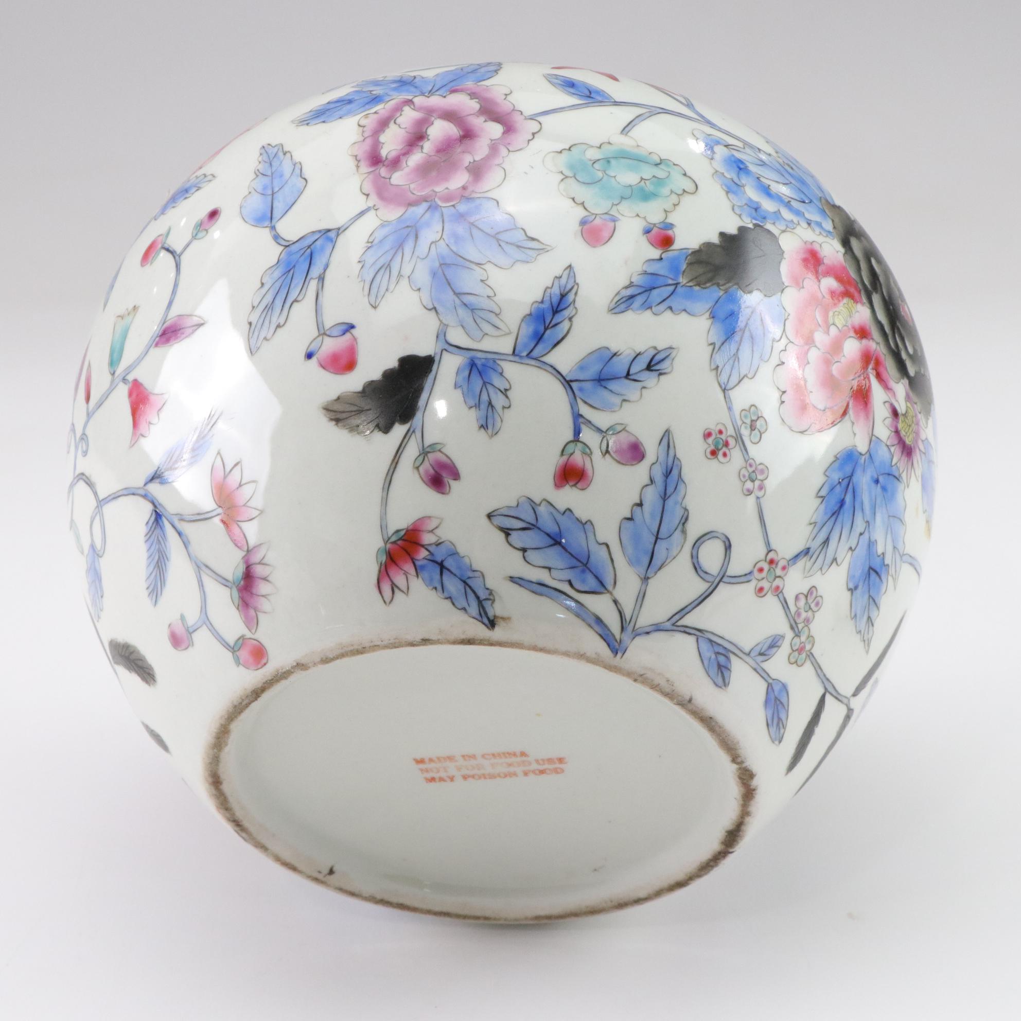 Chinese Porcelain Floral Melon Jars