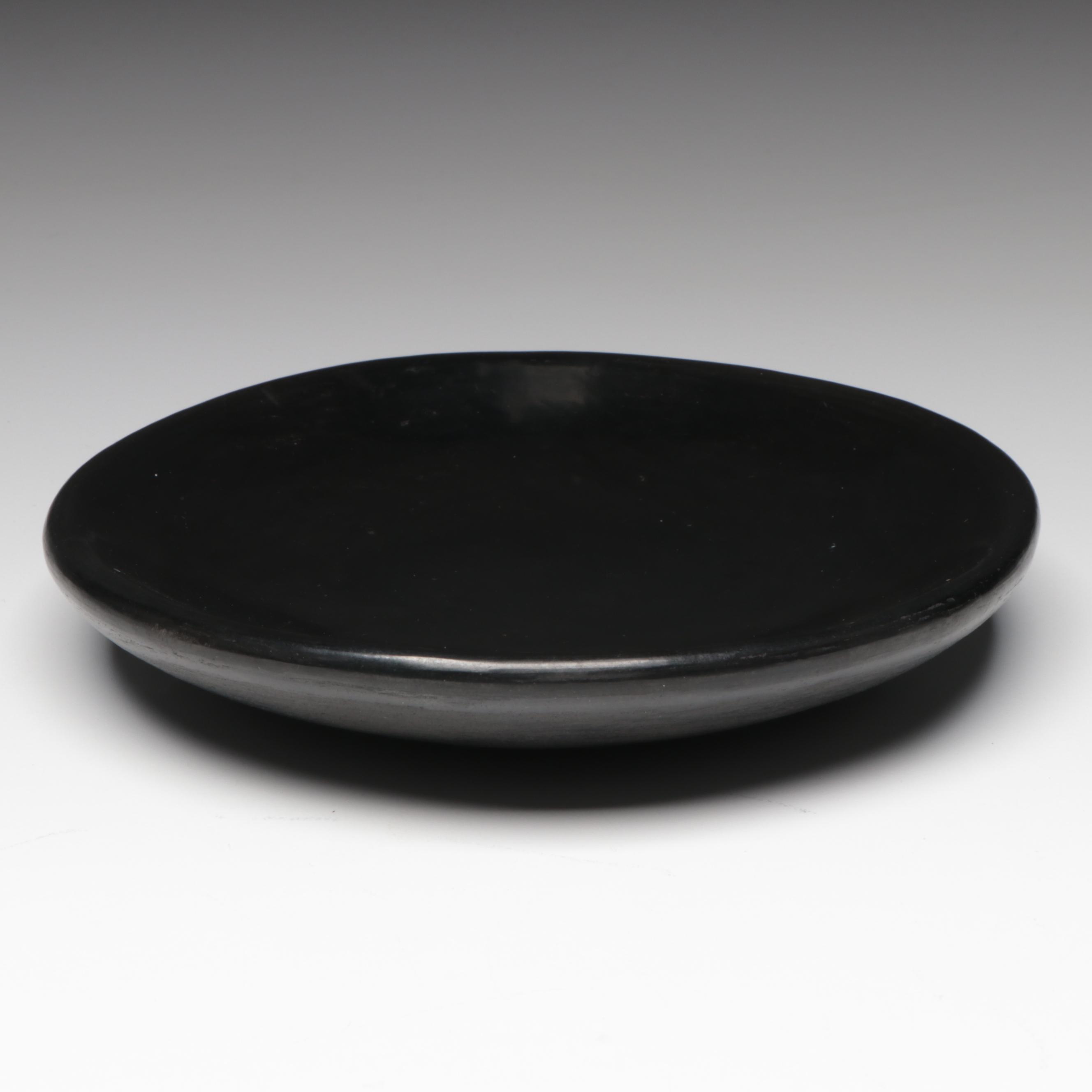 Maria Poveka Martinez San Ildefonso Pueblo Blackware Plate