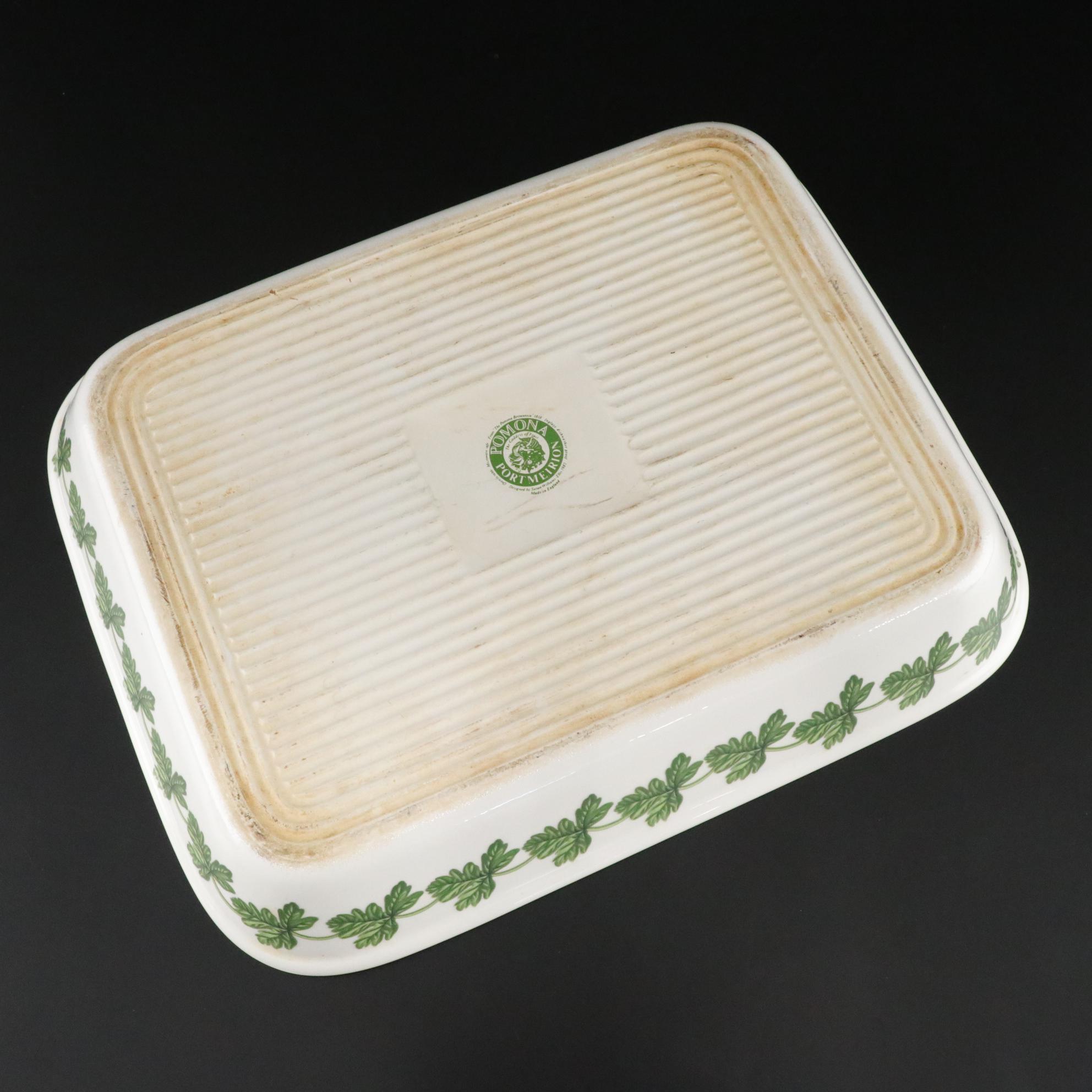 Portmeirion "Pomona" Ceramic Creamer, Teapot and Tray