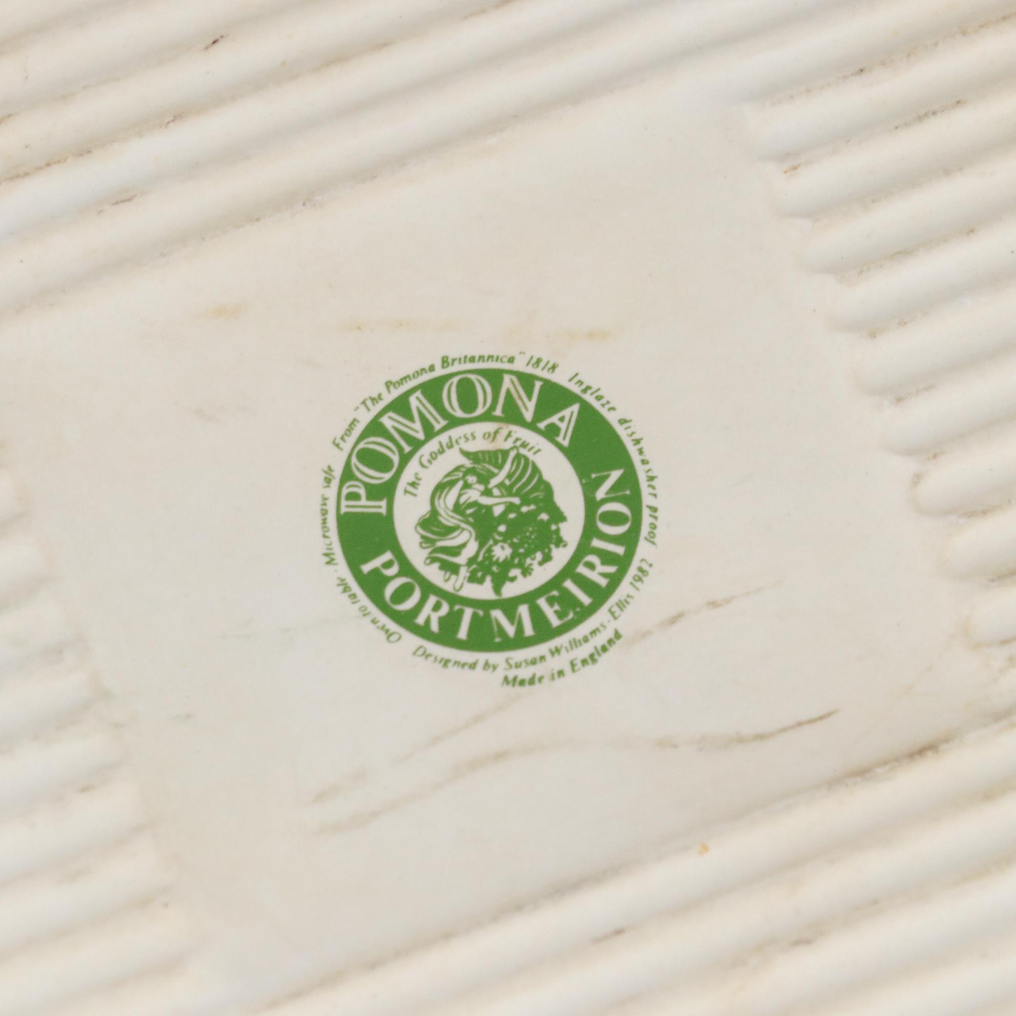 Portmeirion "Pomona" Ceramic Creamer, Teapot and Tray