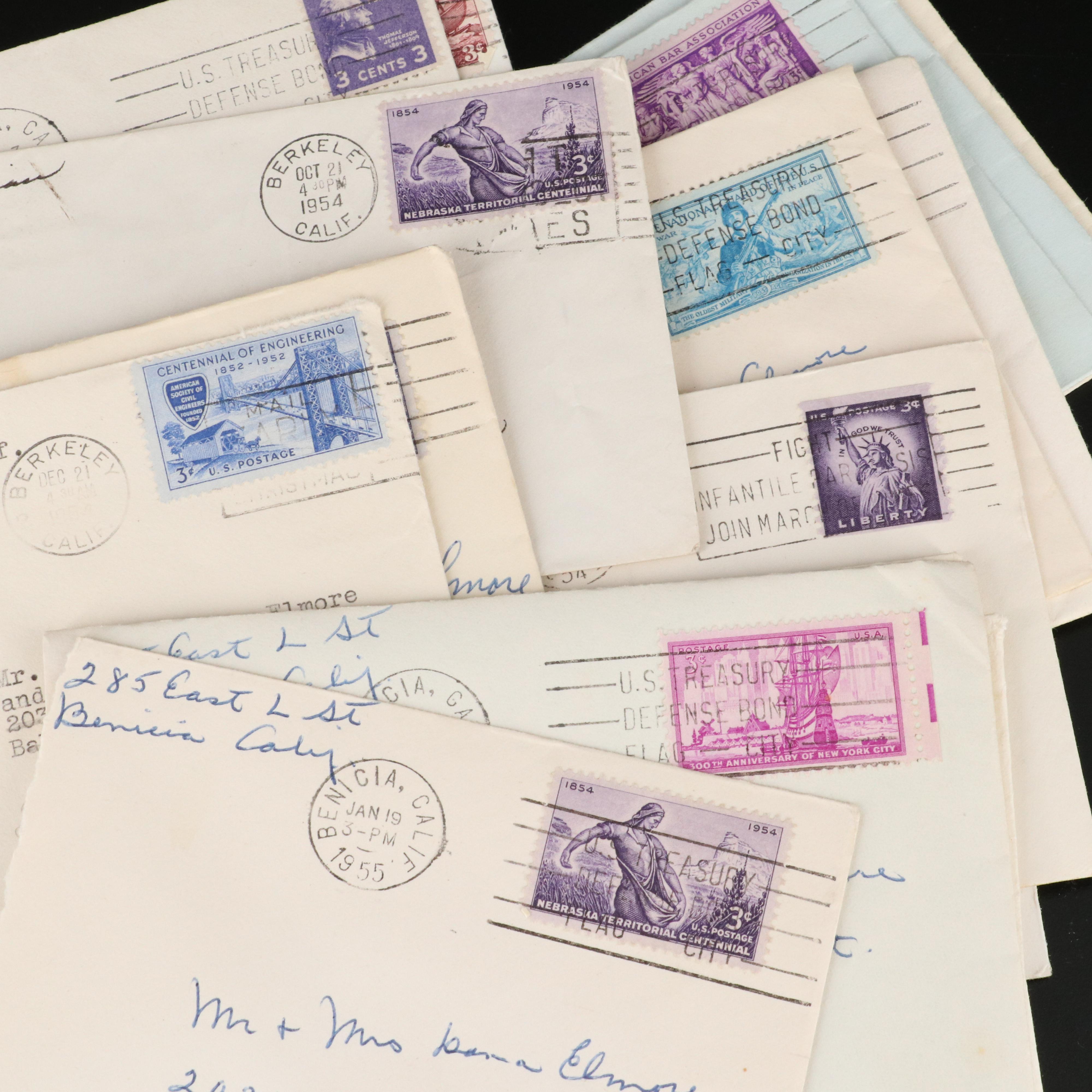 Over 200 U.S. Postal Covers, 1930s to 1960s