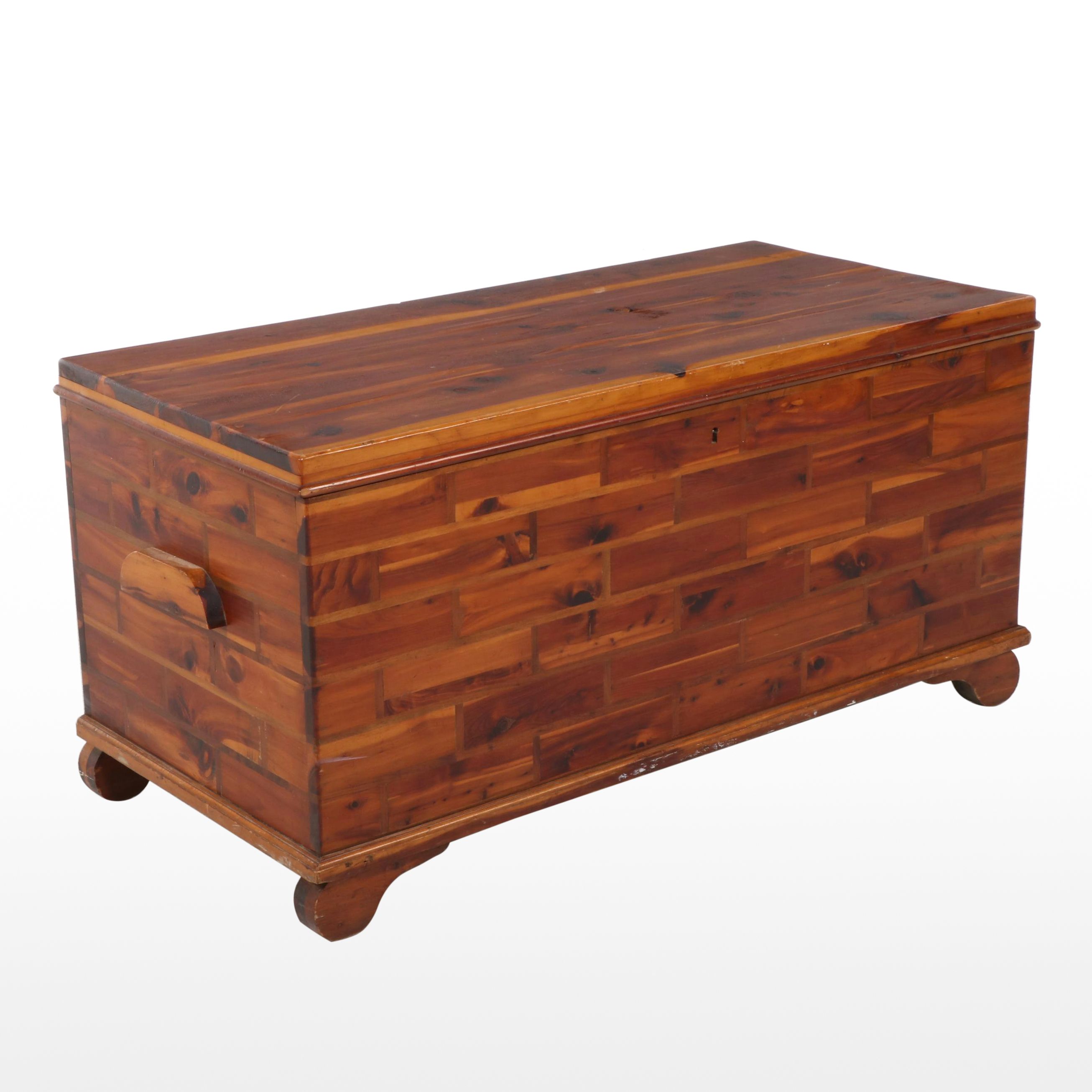 American Primitive Style Cedar Blanket Chest, Early to Mid-19th Century