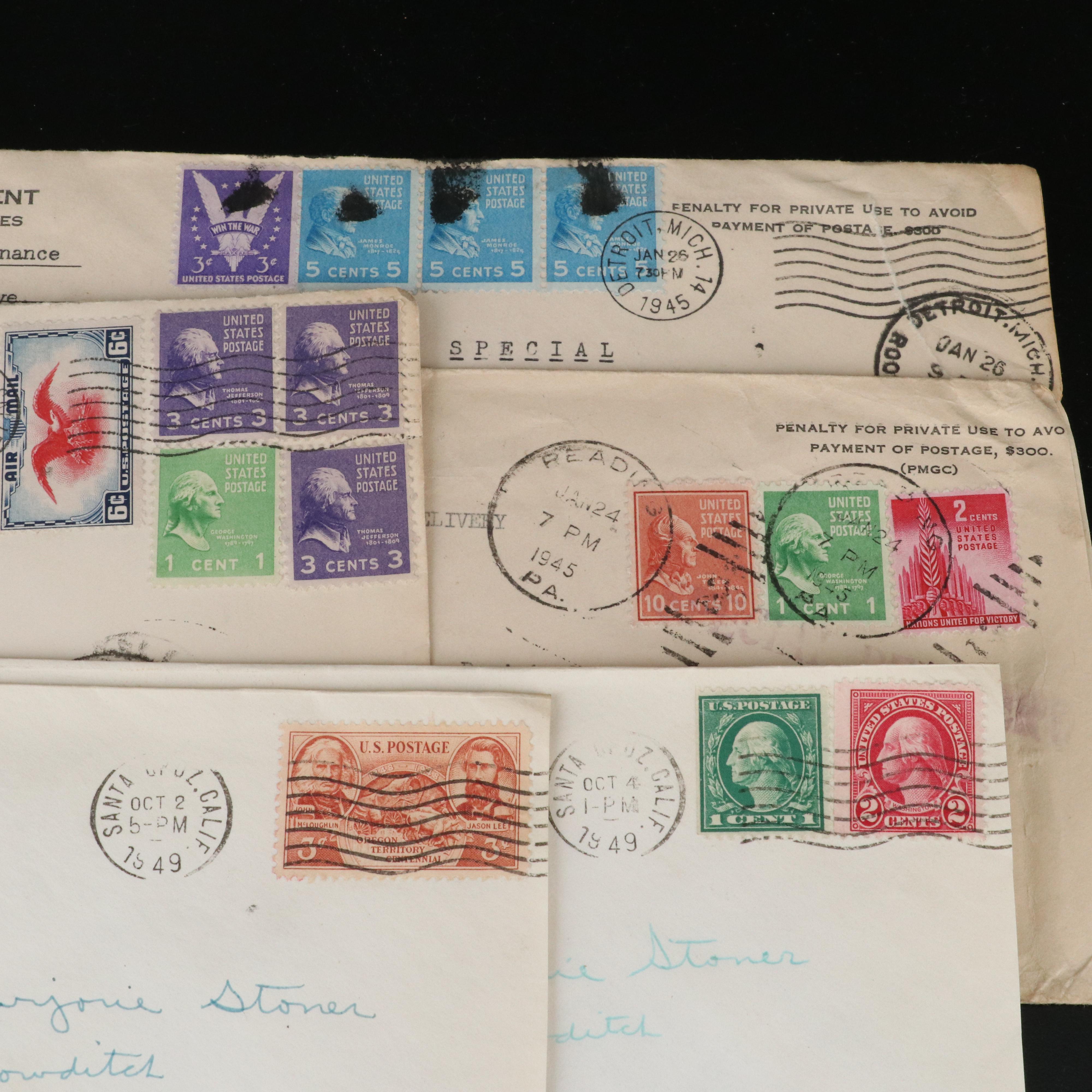 Over 200 U.S. Postal Covers, 1930s to 1960s