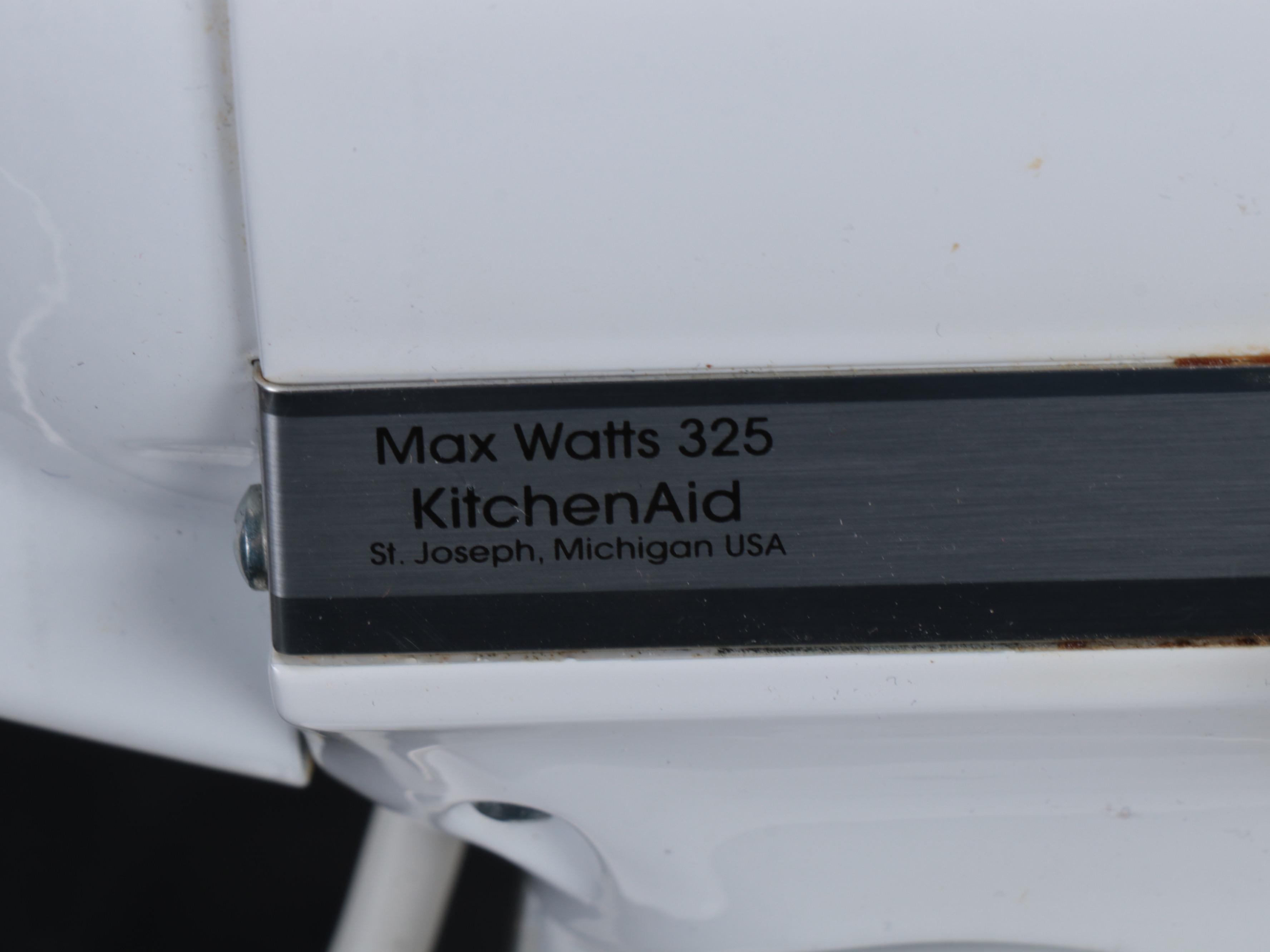 KitchenAid Stand Mixer in White with Accessories and Breville Handheld Blender