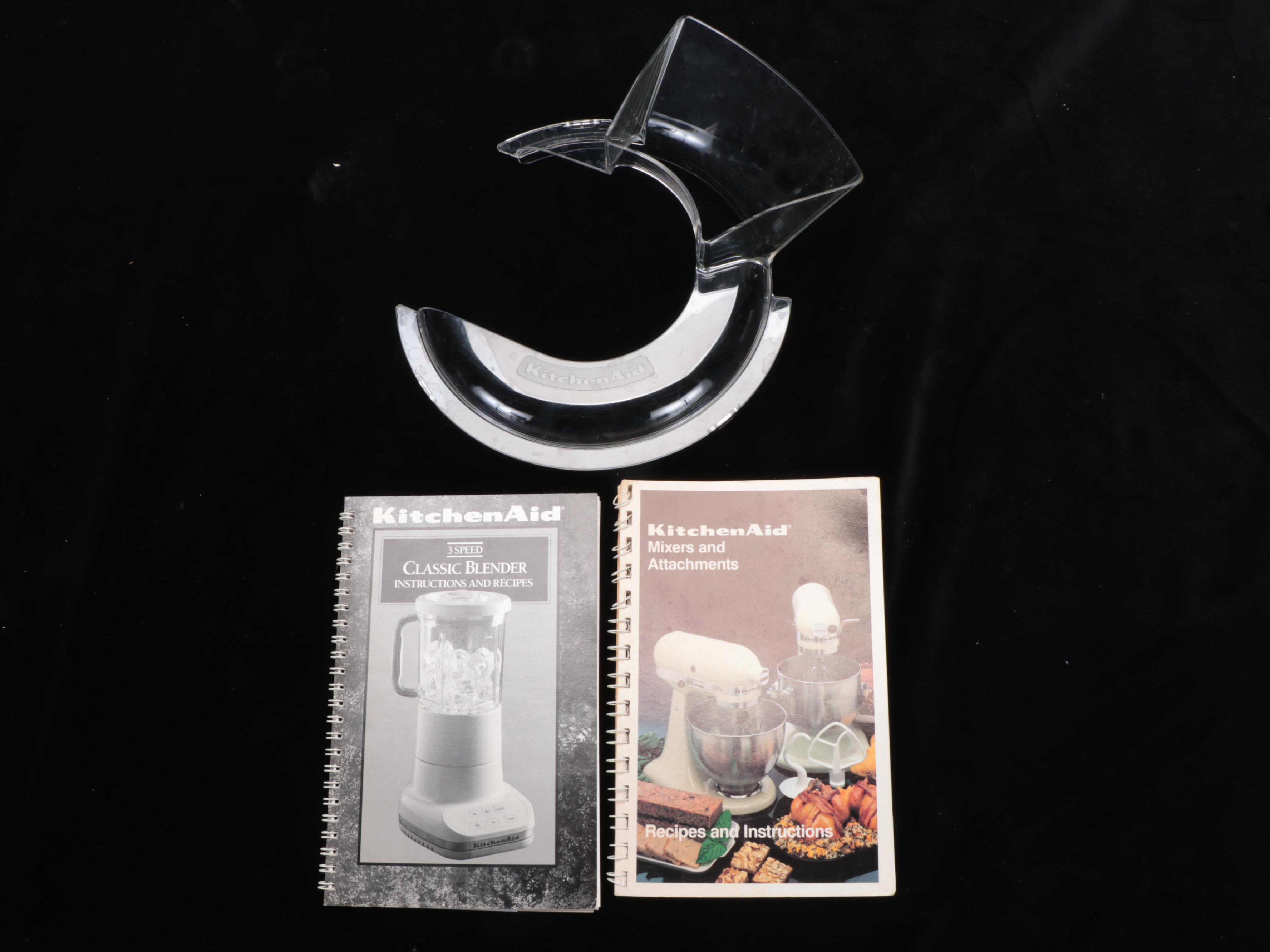 KitchenAid Stand Mixer in White with Accessories and Breville Handheld Blender