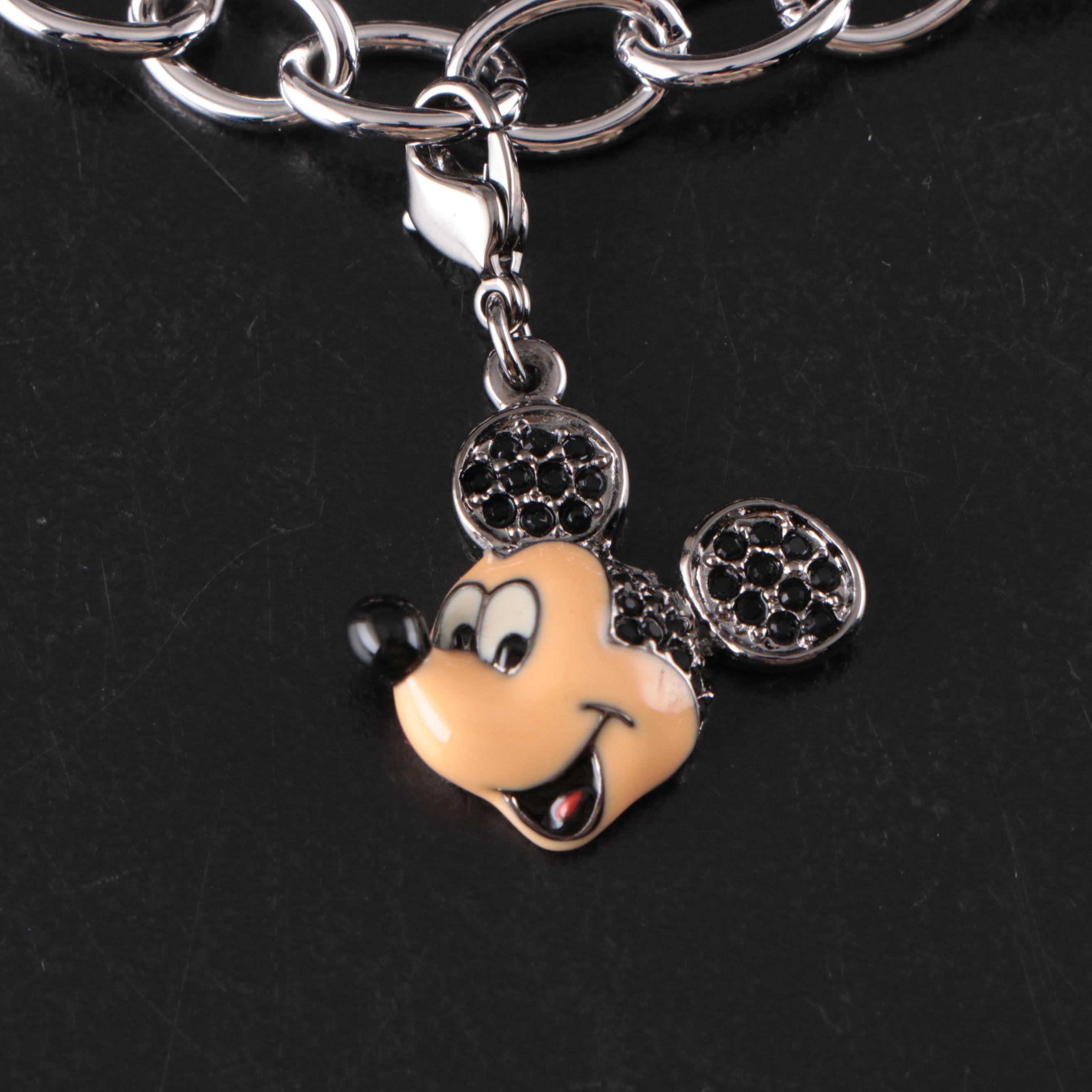 Swarovski for Disney Crystal Mickey Mouse Earrings and Bracelet