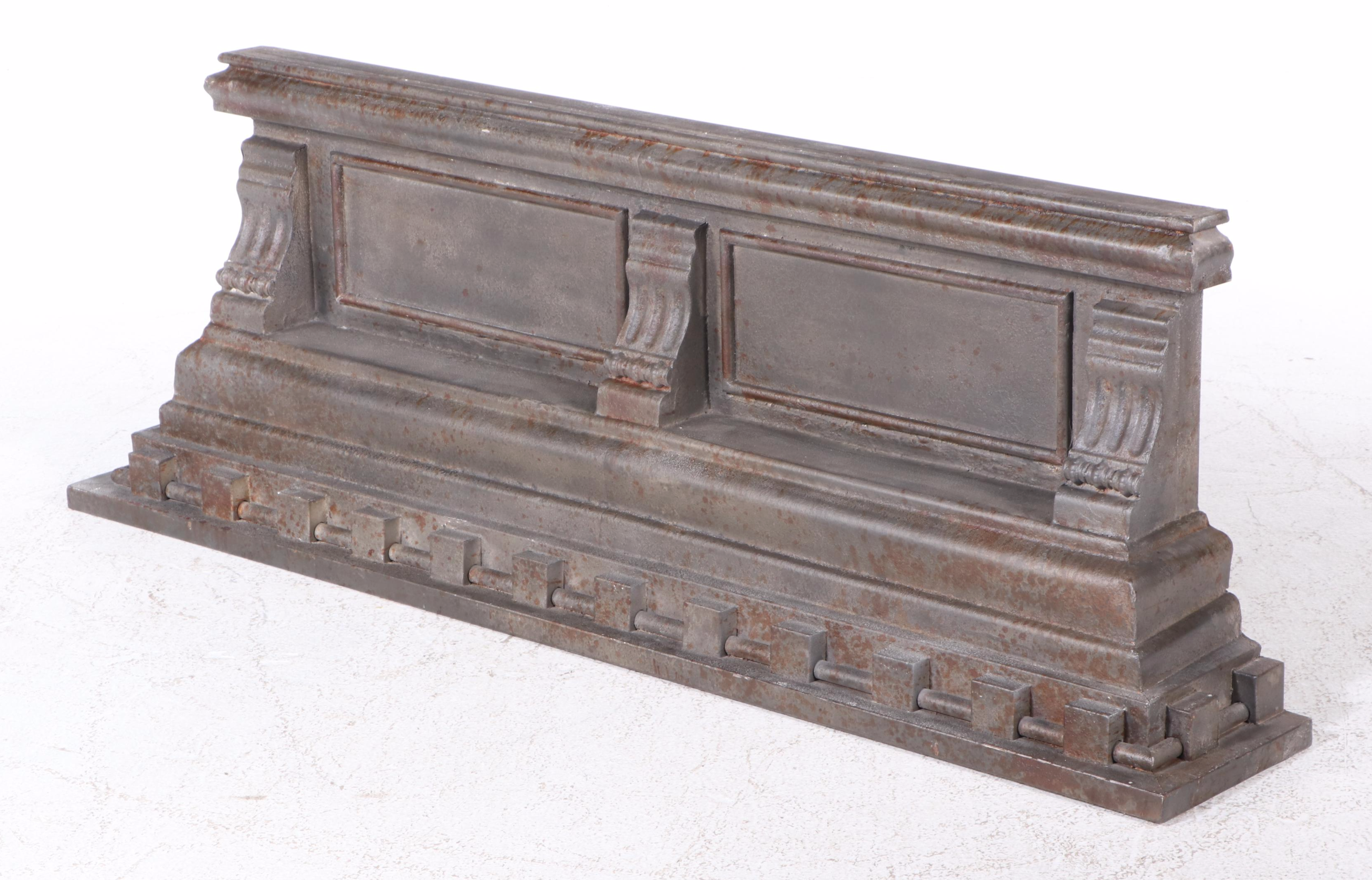 Rustic Style Contemporary Cast Metal Fireplace Mantel Shelf