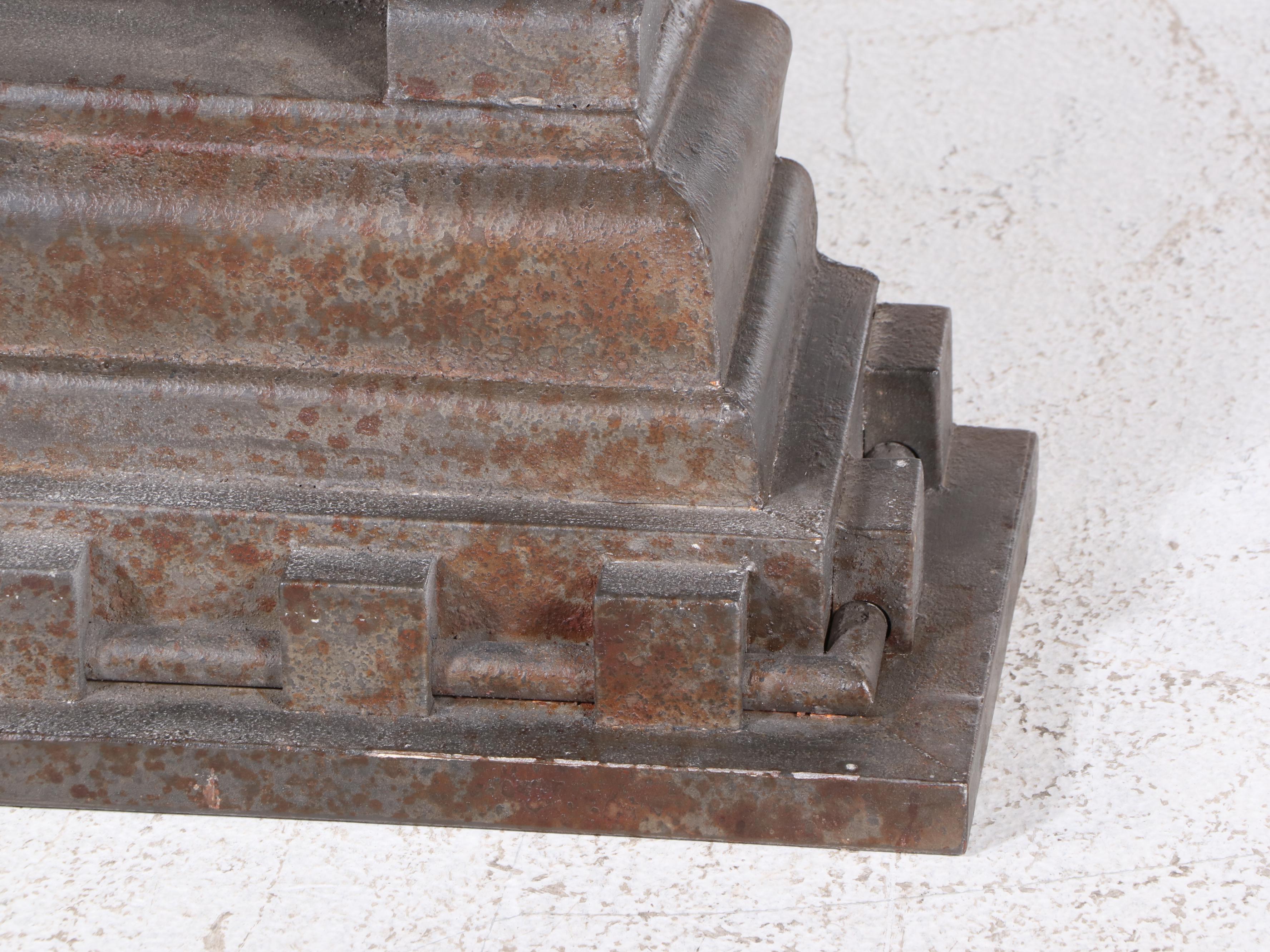 Rustic Style Contemporary Cast Metal Fireplace Mantel Shelf