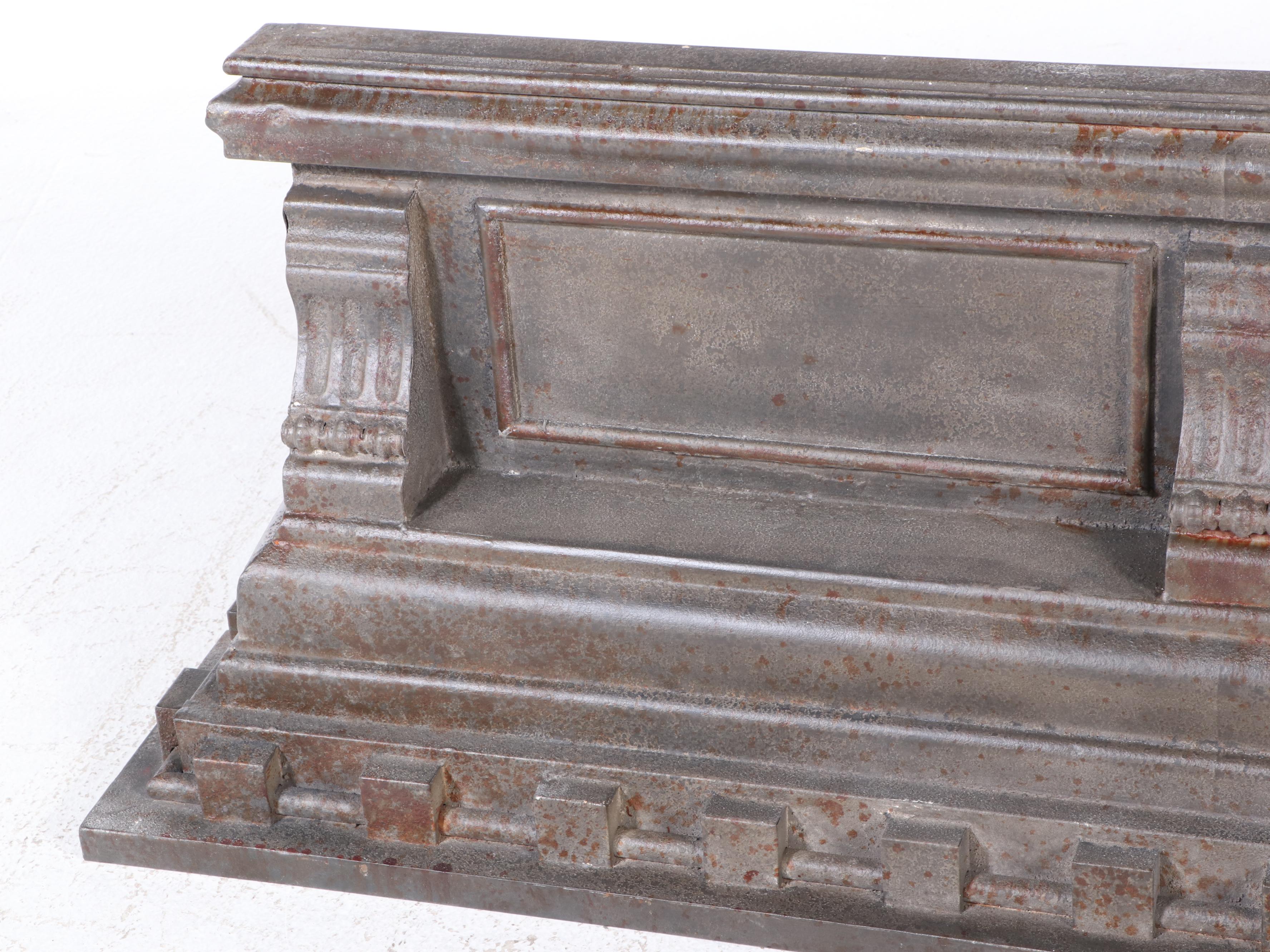 Rustic Style Contemporary Cast Metal Fireplace Mantel Shelf